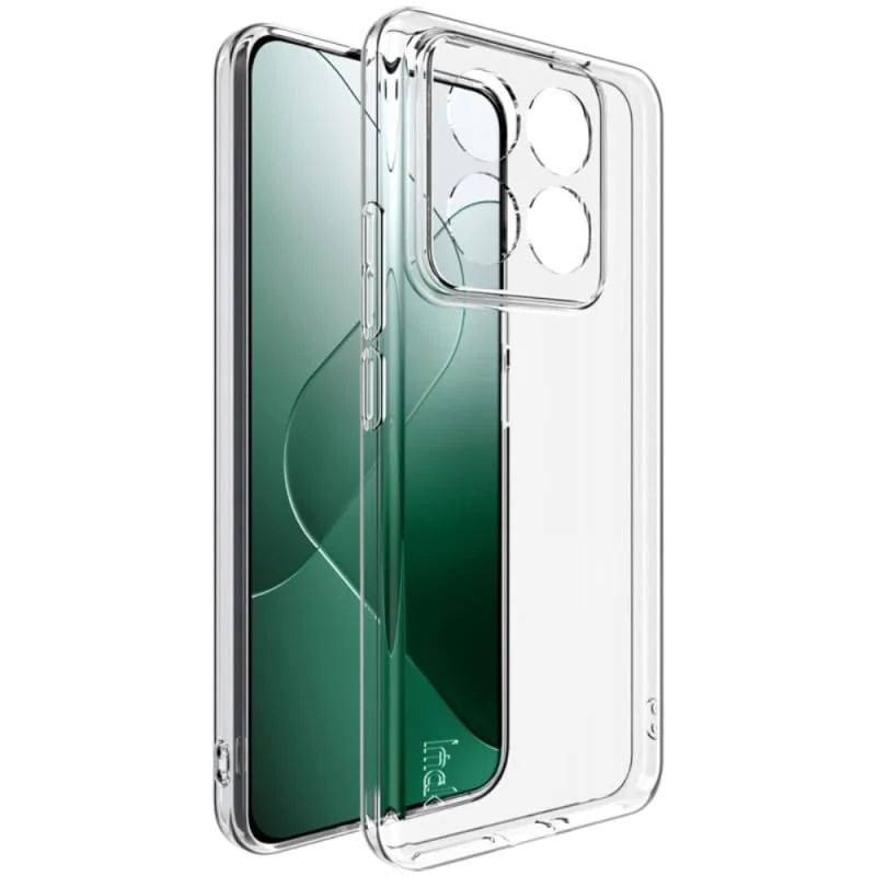 DL3 Mobilak Case Compatible with Xiaomi 14 Pro Case Crystal Soft TPU Gel Case Flexible Silicone Anti-Scratch Camera Protection TPU Cover - Clear
