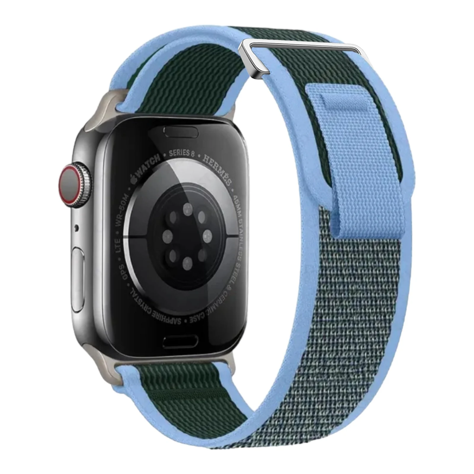 Dl3 Mobilak Compatible with Apple Watch Band 38MM 40MM 41MM Men Women, Rugged Alpine Loop Nylon Sport Bands with Titanium C-Hook Stap for iWatch Series SE 2 SE 9 8 7 6 5 4 3 2 1 (Turquoise)