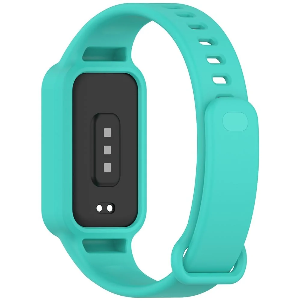 DL3 Mobilak Compatible with Xiaomi Smart Band 9 Active/Xiaomi Redmi Smart Band 3 Replacement Silicone Wrist Strap Bracelet Band Soft And Durable Watch Accessories - Mint Green