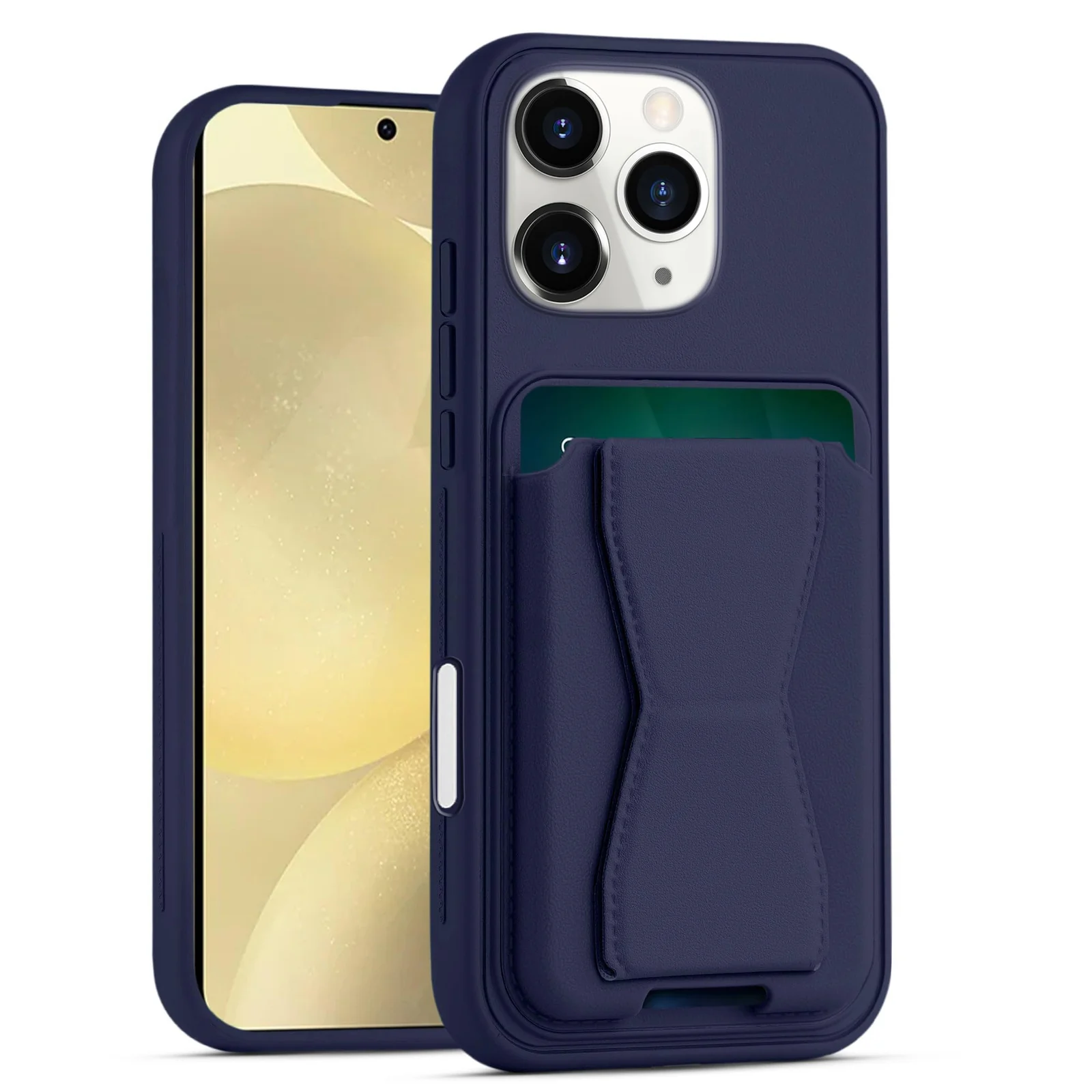 iPhone 16 Pro Max 6.9-inch — DL3 Mobilak Leather Wallet Case for iPhone 16 Pro Max 6.9-inch, Camera protection, Shock-absorbing protection, Built-in kickstand