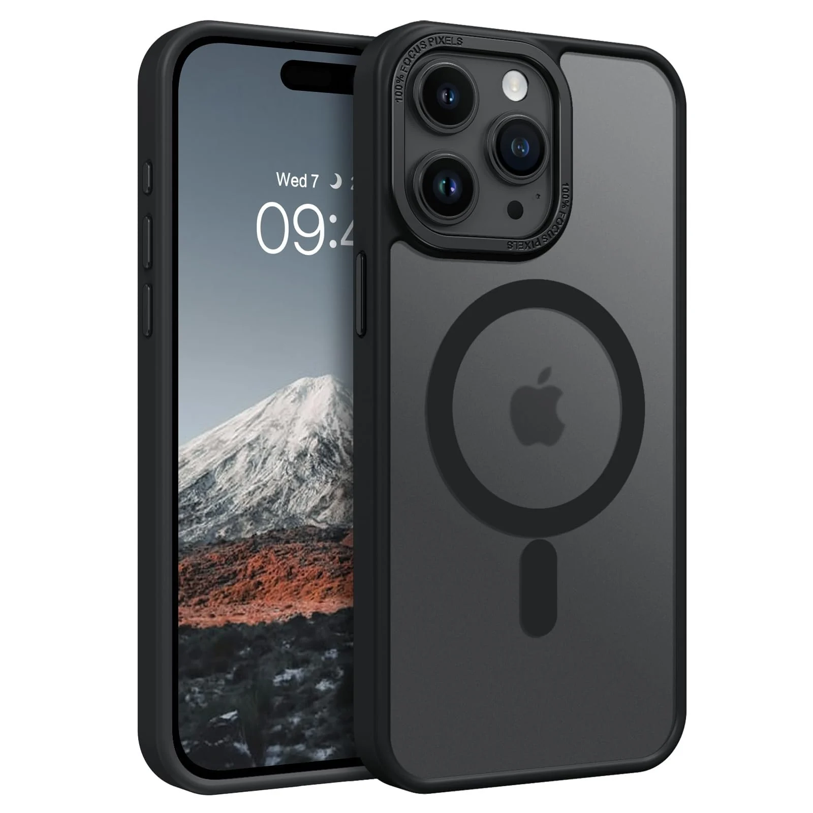 DL3 Mobilak Case for iPhone 15 Pro 6.1-Inch Magnetic Translucent Matte Phone Cases [Compatible with MagSafe] Thin Slim Fit Shockproof Bumper Hard Protective Cover for Women Men Girls