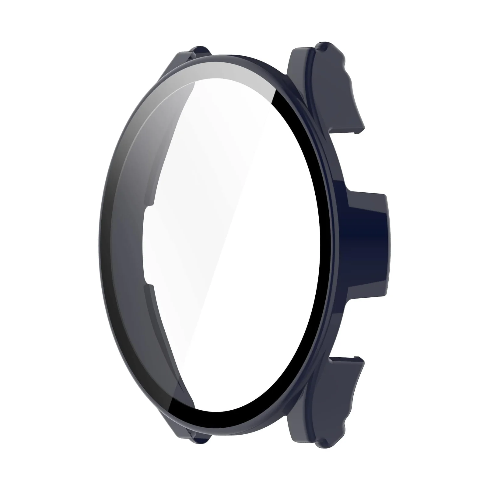 DL3 Mobilak Protective Case Compatible with Samsung Galaxy Watch 4 44mm 2021 & Samsung Galaxy Watch 5 44mm 2022 9H Hardness PC Case Bumper Full Slim Protective Cover with Tempered Glass - Blue