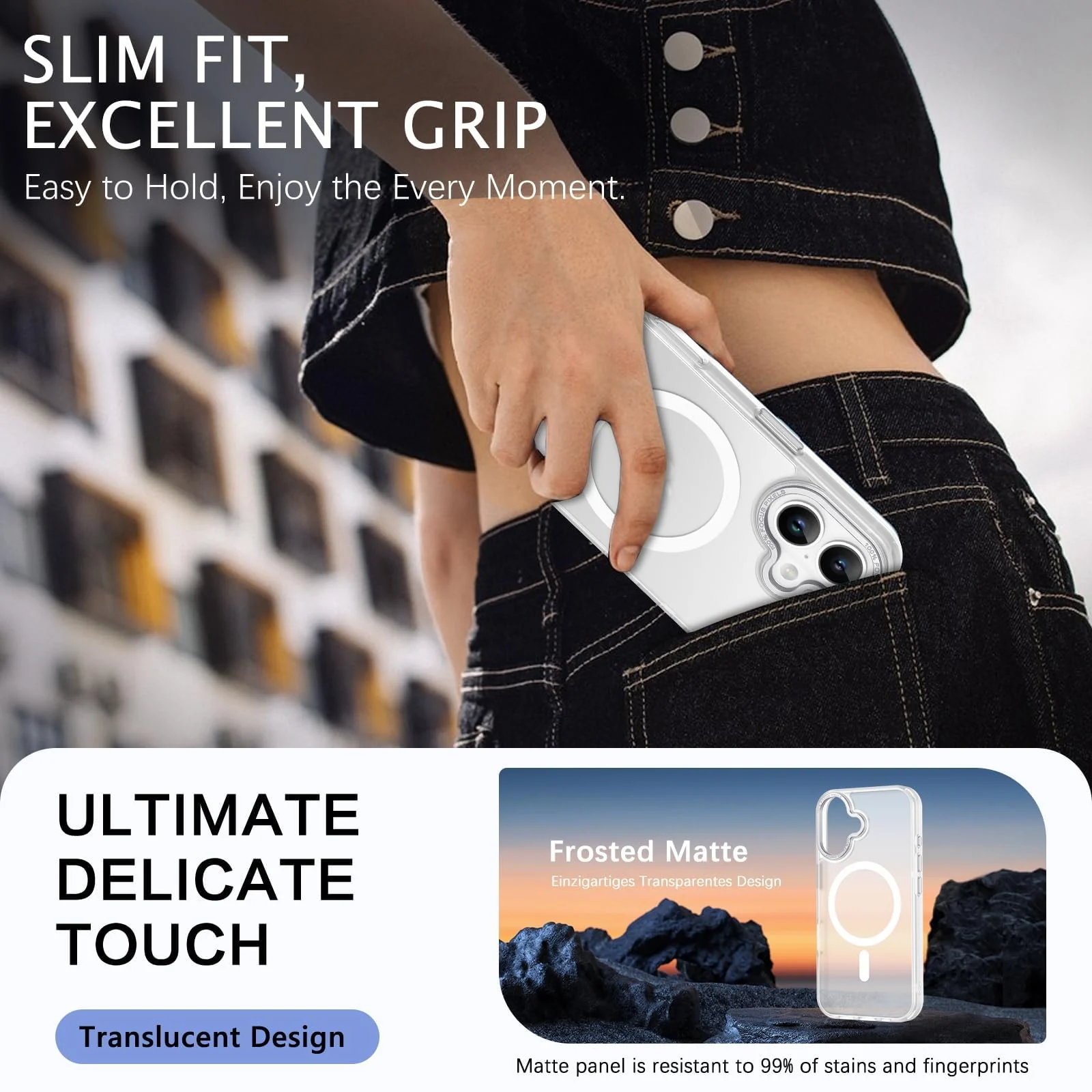 DL3 MOBILAK Protective Phone Case for Apple iPhone 17 - White