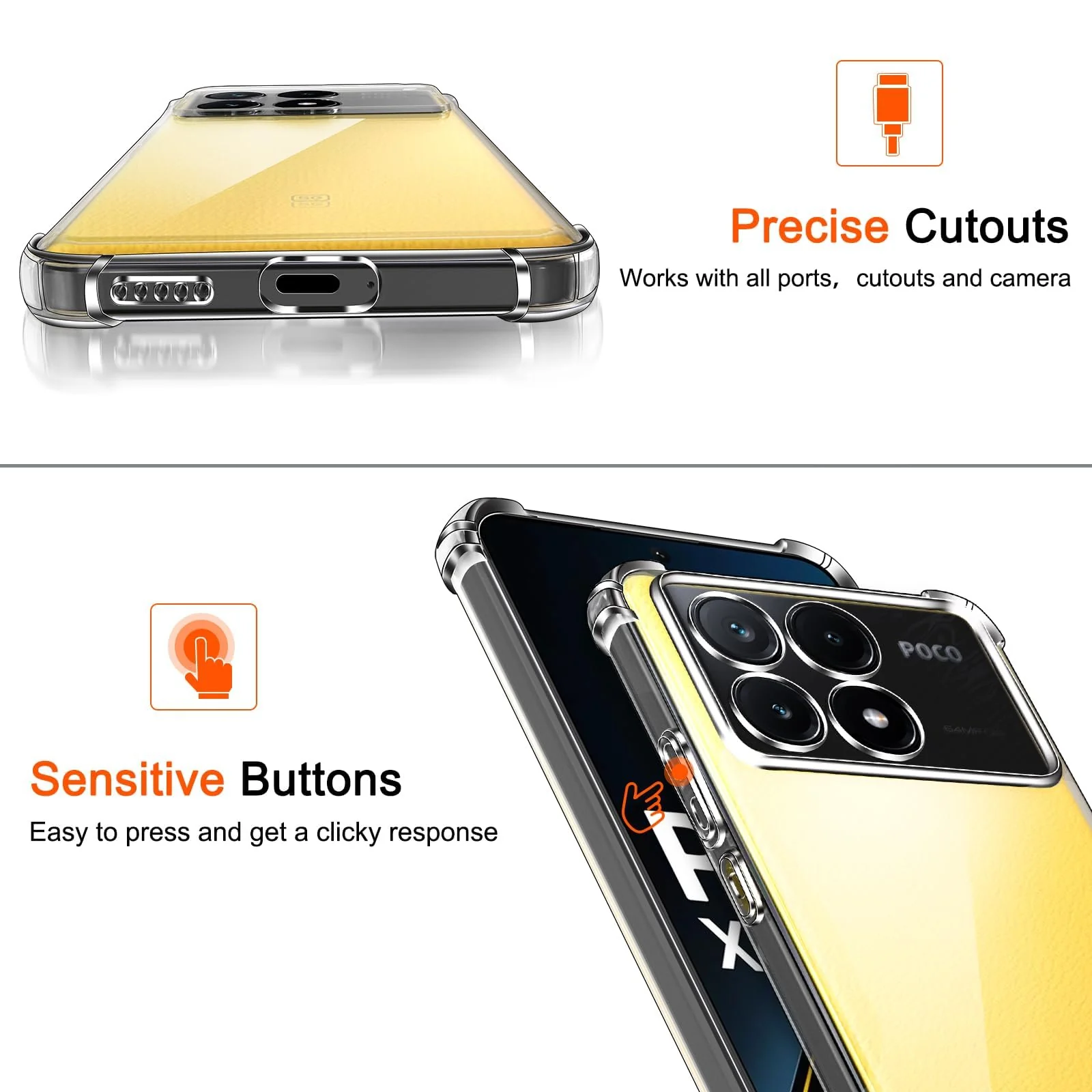 DL3 Mobilak Clear Protective Case for Xiaomi Redmi K70E 5G - Clear
