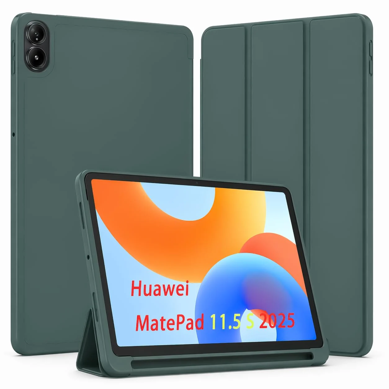 DL3 Mobilak Xiaomi Redmi Pad 2 Pro (2025) Redmi Pad Pro (2024) Case with Pen Holder, Soft TPU Back Trifold Stand Protective Smart Cover Flip, Auto Wake & Sleep