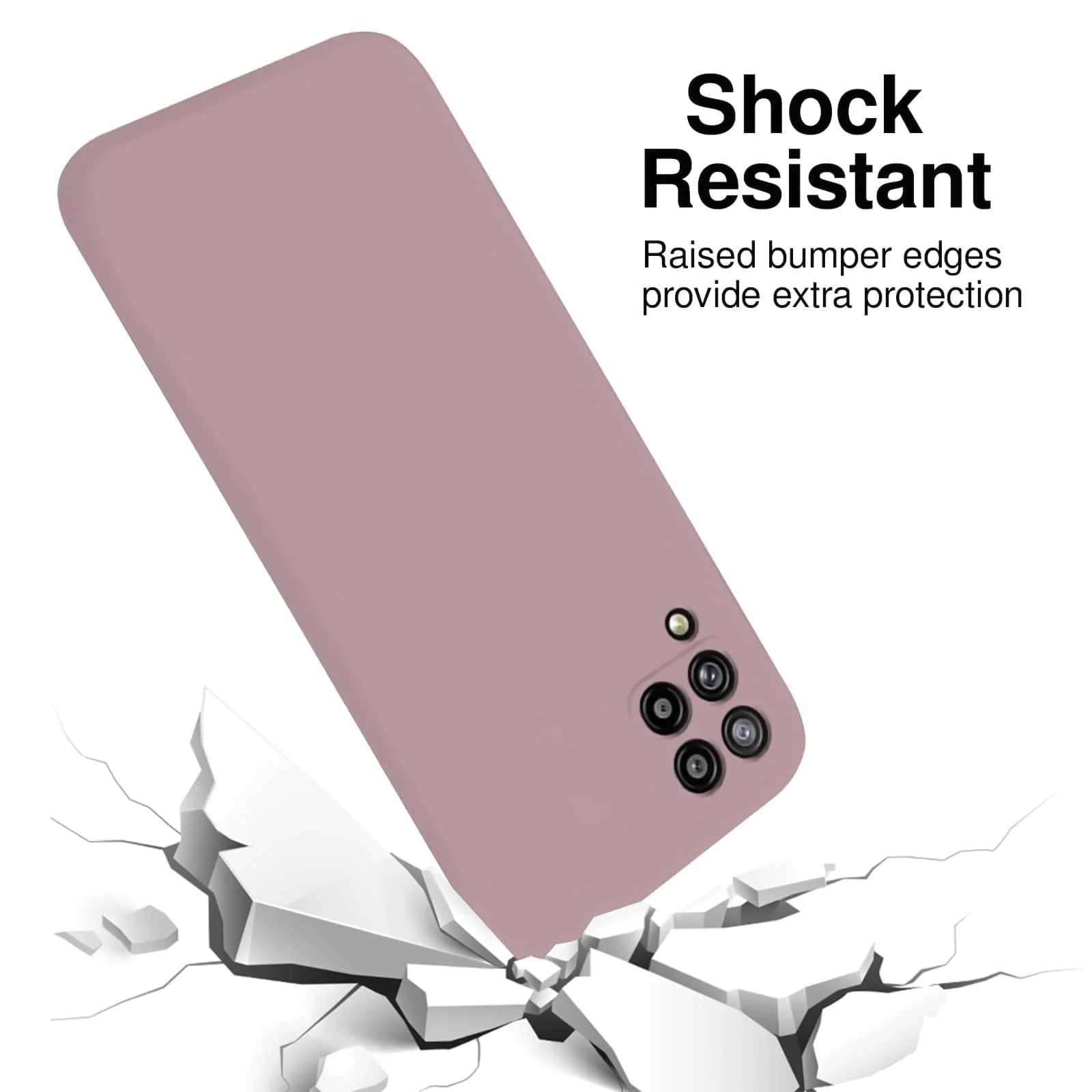 DL3 Mobilak Silicone Protective Case for Samsung Galaxy A12 / M12, Shock-absorbing protection, Scratch-resistant surface, Soft microfiber lining - Cashmere