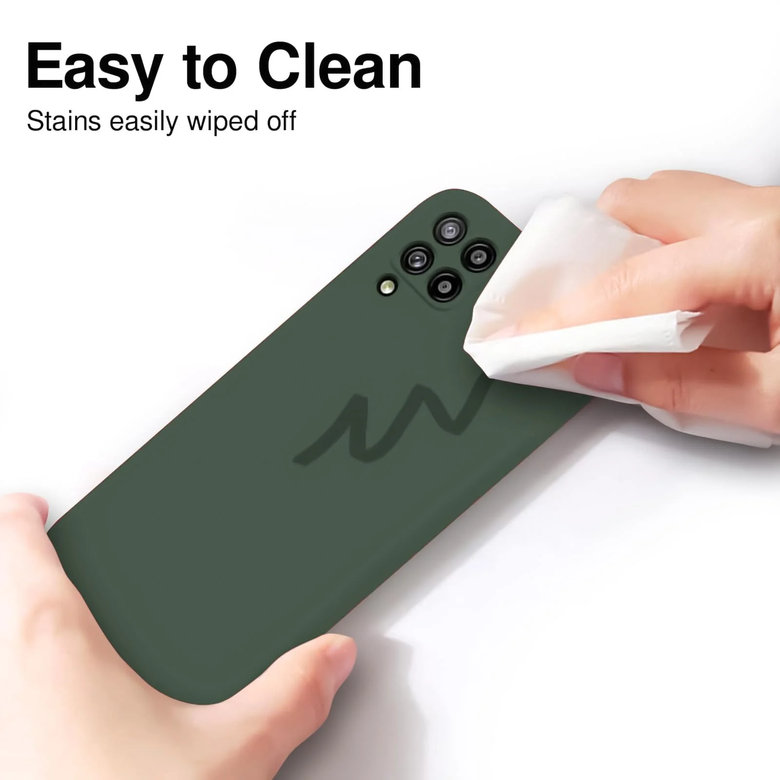 DL3 Mobilak Samsung Galaxy A12 / M12 Case, Soft Flexible Silicone Gel Rubber Bumper Cover, Full Body Shockproof Protective Phone Case - Green
