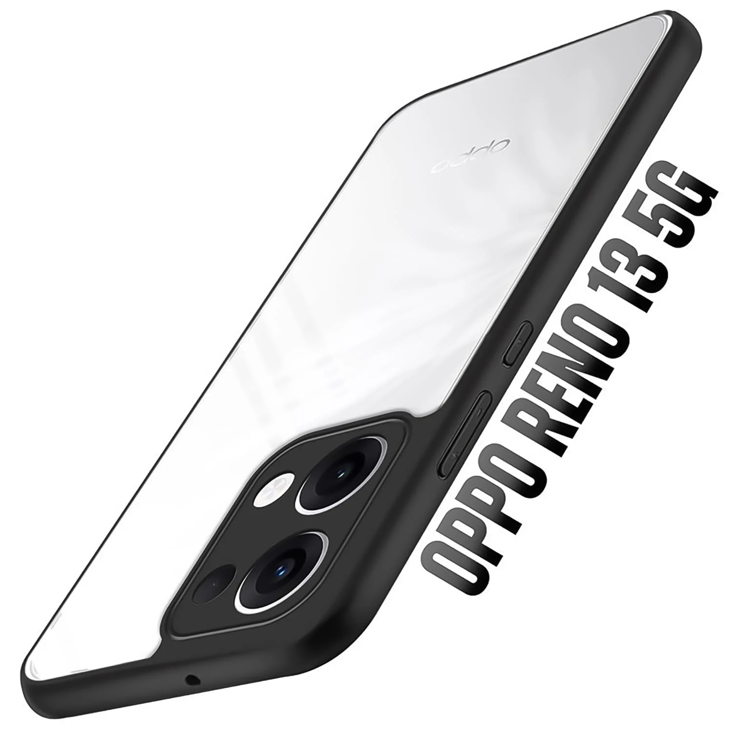 DL3 Mobilak Rugged Protective Case for OPPO Reno 13 5G / OPPO Reno13 5G, Camera protection, Shock-absorbing protection, Scratch-resistant surface - Black