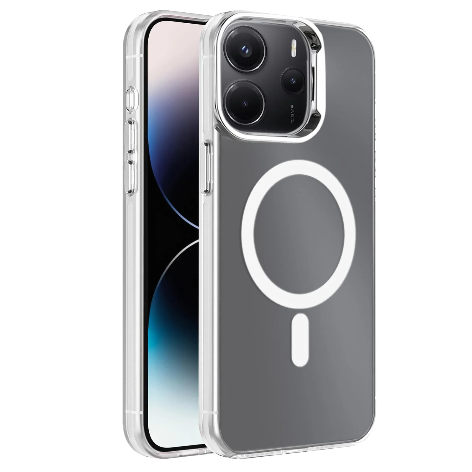 DL3 Mobilak Case for Xiaomi Redmi Note 14 4G (Not 5G) Crystal Clear [Not Compatible with magnetic charging accessories] Soft TPU Gel Case Flexible Silicone Anti-Scratch Transparent TPU Cover - Clear