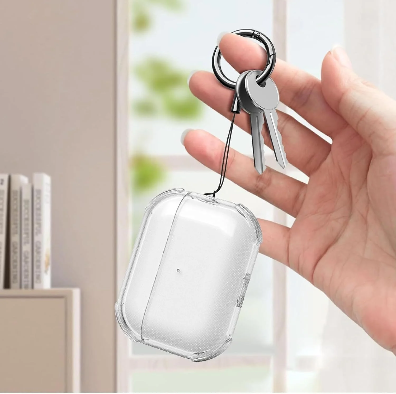 Dl3 Mobilak AirPods Pro 2/1 (2019/2022/2023), TPU Material, Case Cover for Apple Airpods Pro 1/2 Generation, Full-Body Protection, Lightweight, Anti-Scratch, Shockproof, Dustproof, Anti-Lost، Clear