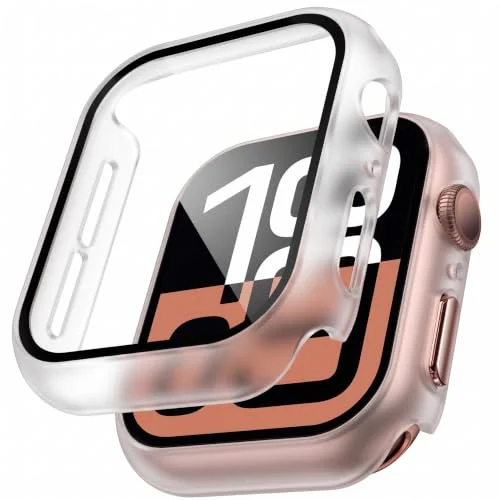 Dl3 Mobilak Case with Screen Protector for Apple Watch Series 11/10 42MM, Bumper Full Coverage Hard PC Overall Protective Cover, Built-in Tempered Glass Film High Sensitivity (Clear Matte)