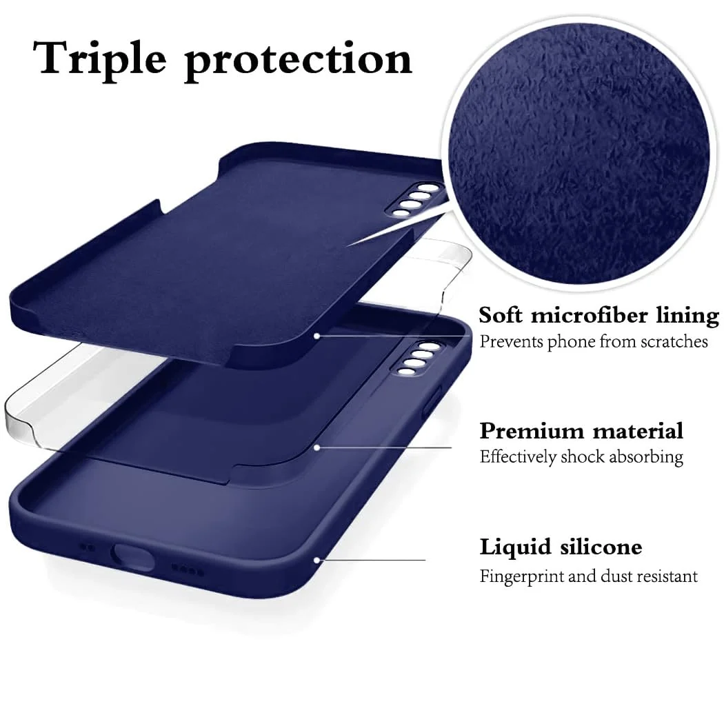 DL3 Mobilak Samsung Galaxy A70 / A70s Case, Soft Flexible Silicone Gel Rubber Bumper Cover, Full Body Shockproof Protective Phone Case - Blue 2
