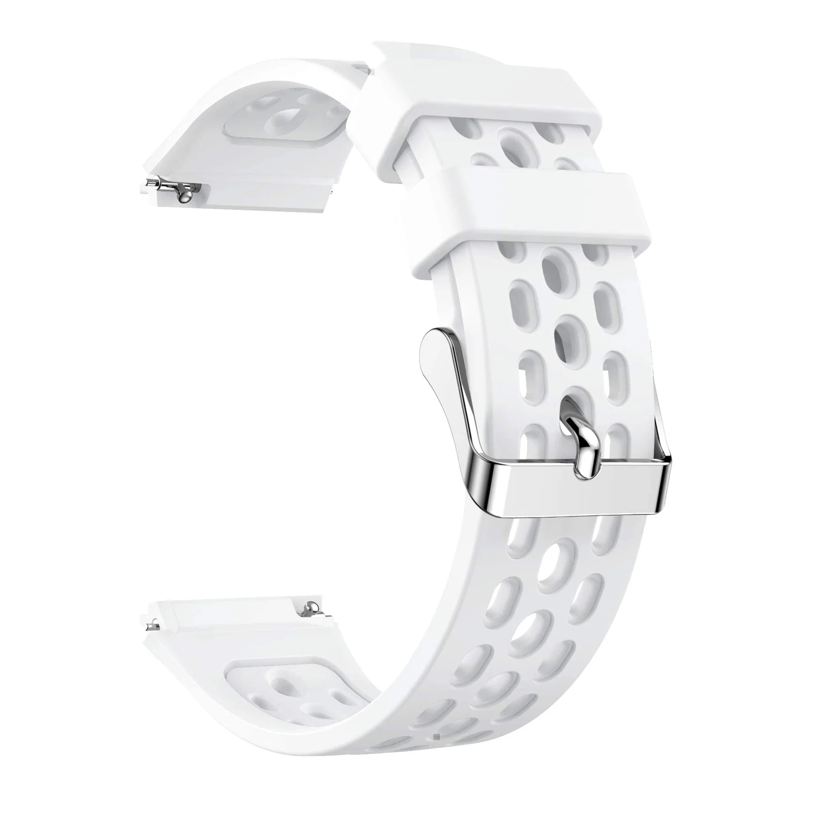 DL3 Mobilak Strap Replacement Bands Compatible with 22MM Huawei Watch GT2E Bands, Adjustable Accessory Soft Silicone Sport Wristband for Women Men - White