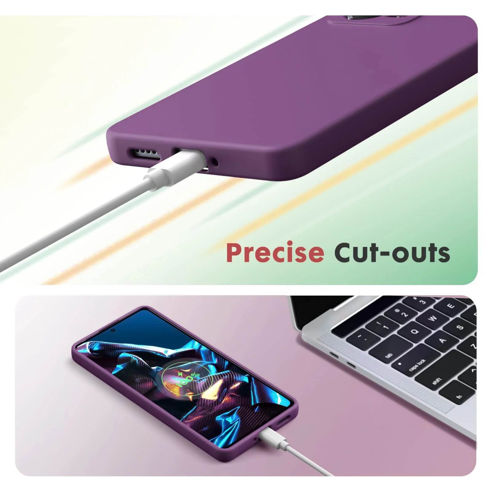 DL3 Mobilak Soft Silicone Gel Bumper Case for POCO X5 Pro 5G - Violet