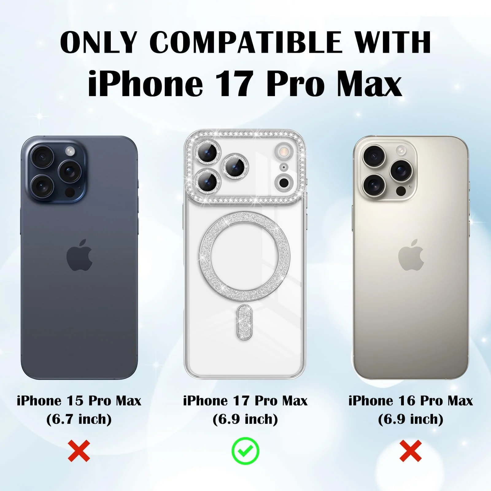 DL3 Mobilak MagSafe-Compatible Magnetic Case for iPhone 17 Pro Max with Camera Protection and Magnetic Car-Mount Support - Silver
