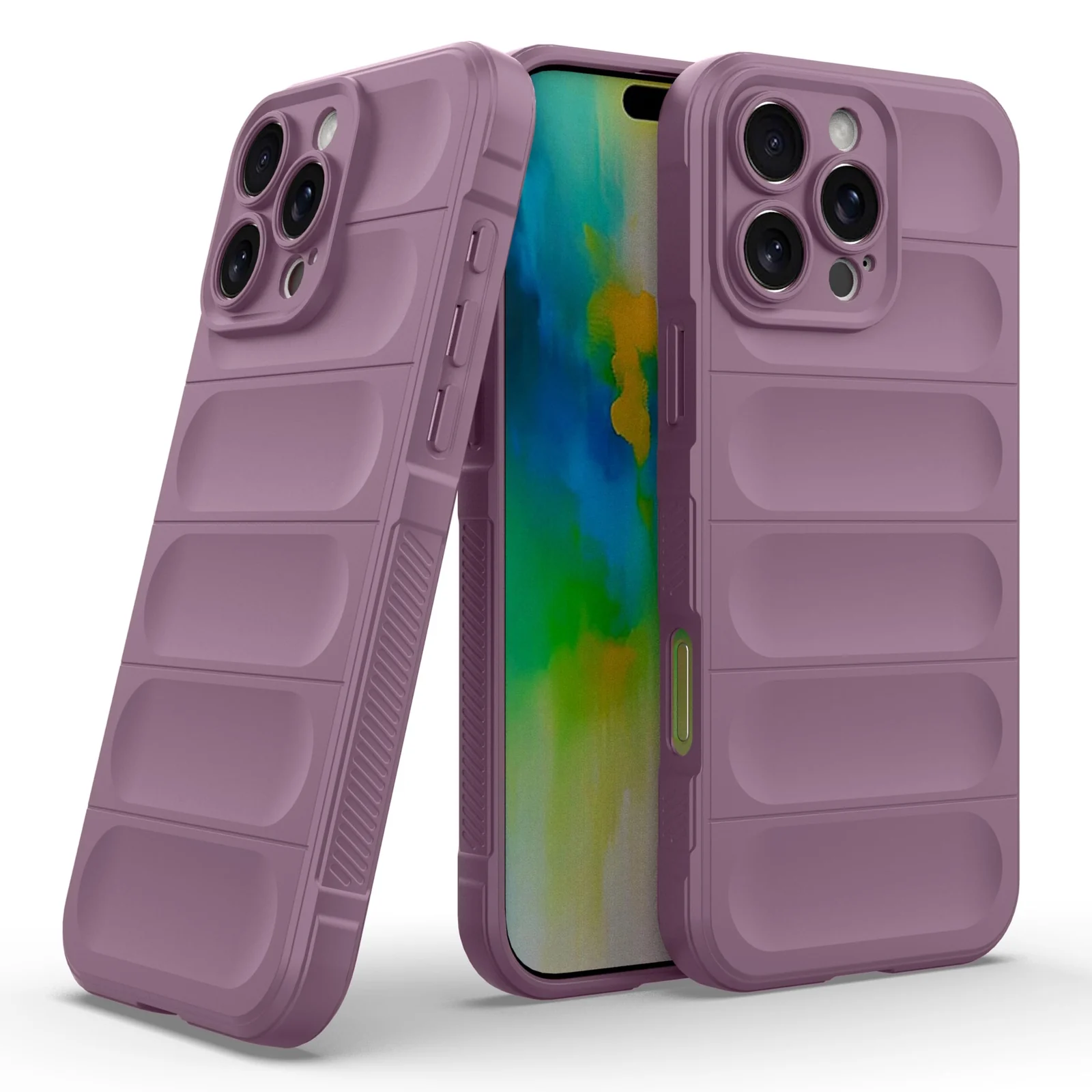 DL3 Mobilak Rugged Protective Case for iPhone 16 Pro Max 6.9-Inch, Camera protection, Shock-absorbing protection, Non-slip grip - Purple