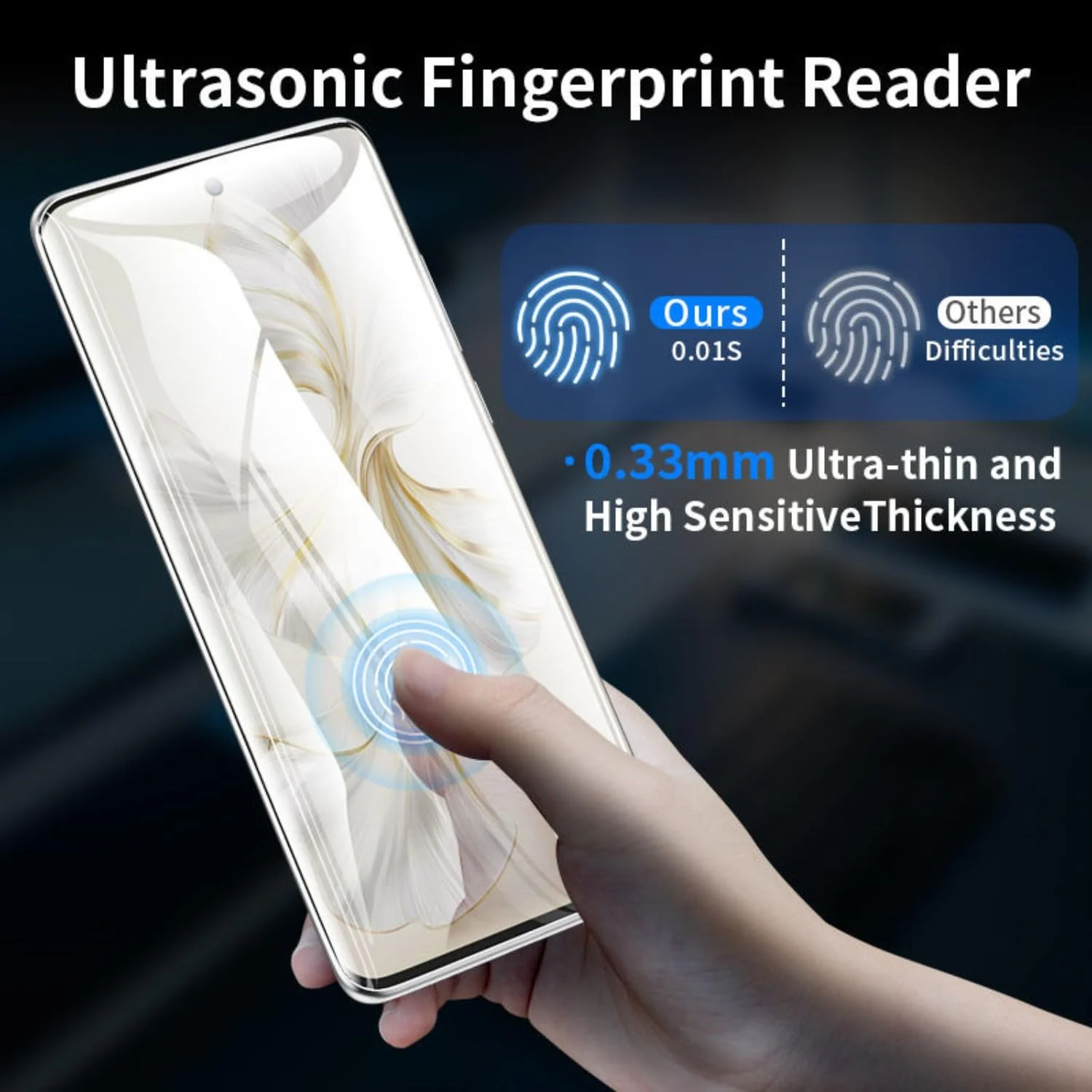 DL3 Mobilak Full Glass Screen Protector For realme GT 6T UV Tempered Glass Full Glue Cover Screen Protector For Fingerprint Unlock Screen Glass Film - Clear
