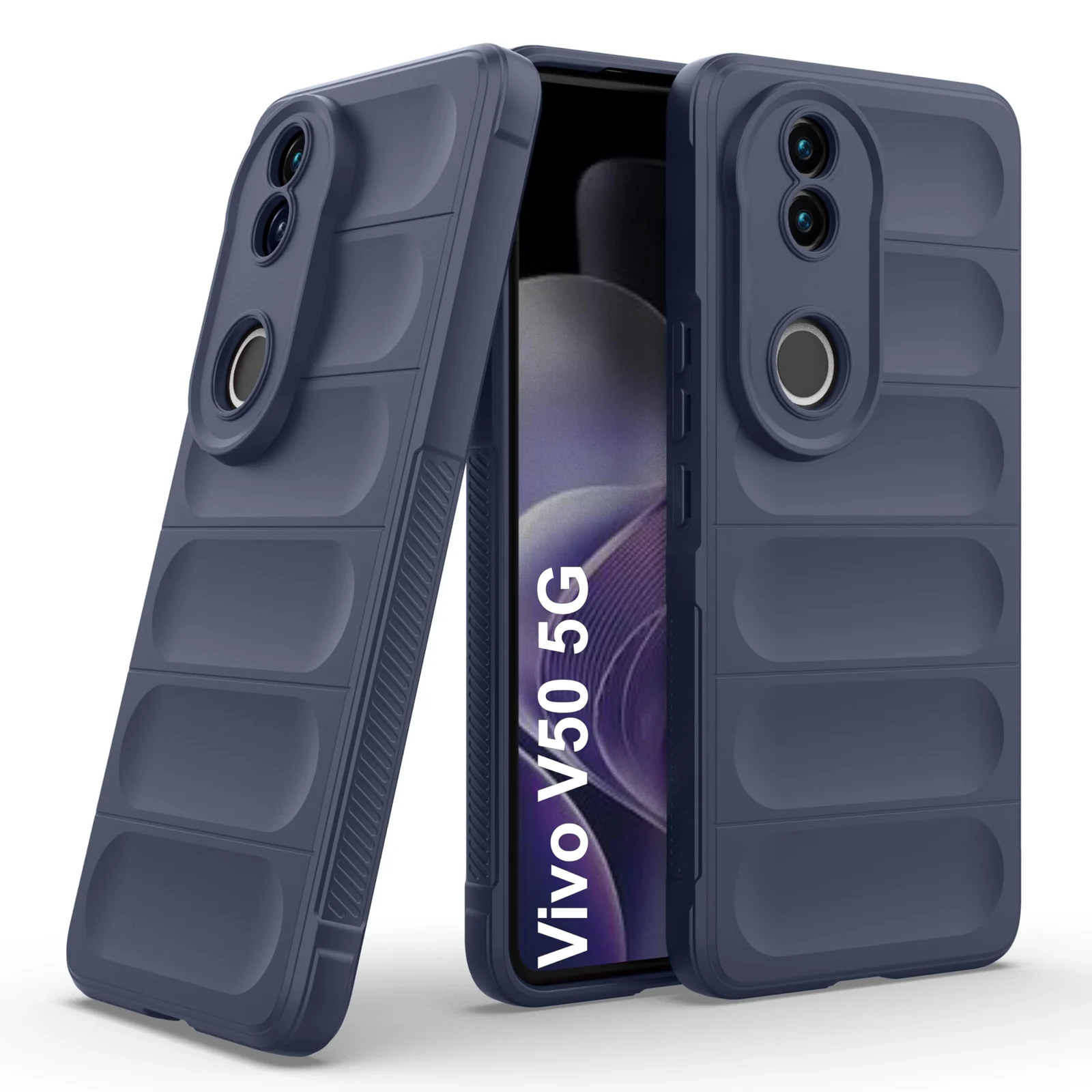 DL3 Mobilak Rugged Protective Case for vivo V50 5G / vivo V50E, Camera protection, Shock-absorbing protection, Non-slip grip - Blue