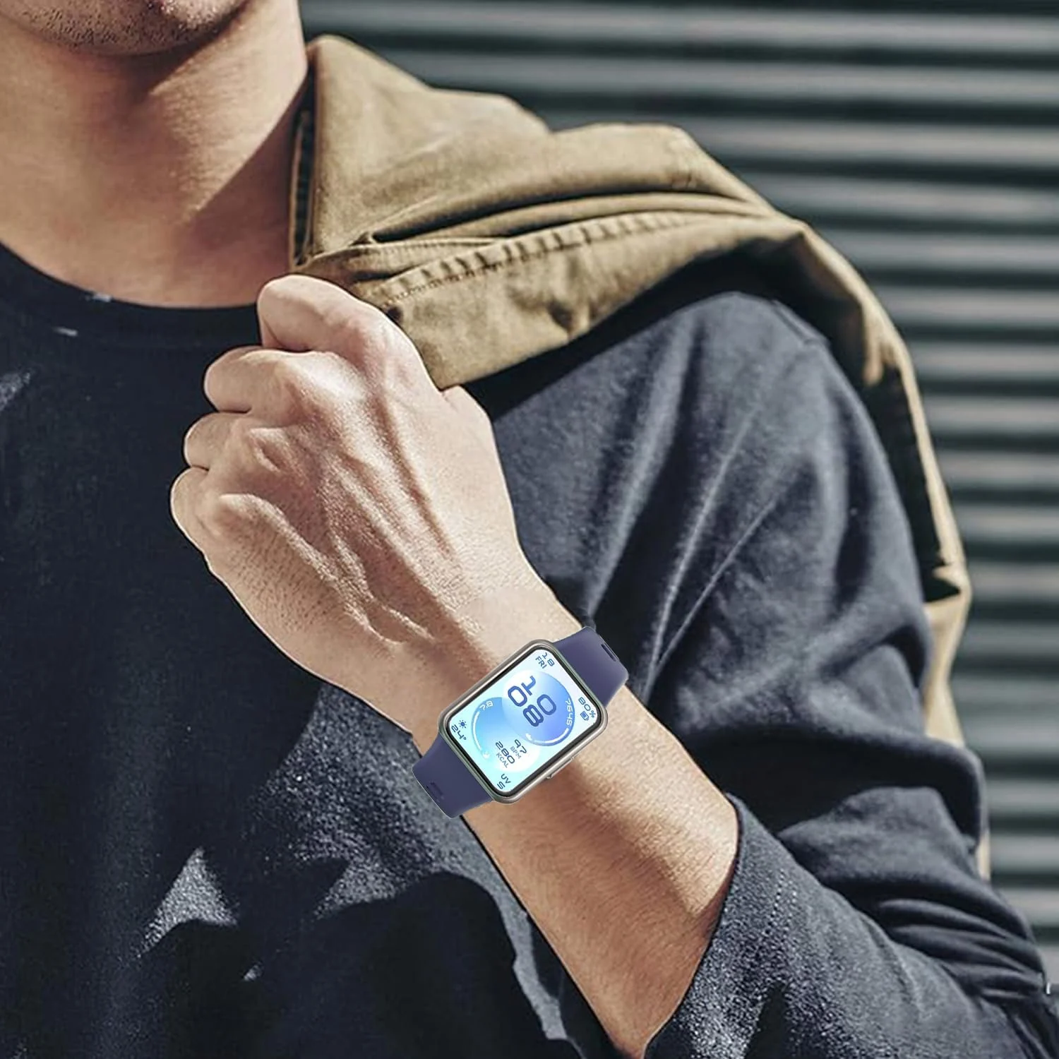 DL3 Mobilak Silicone Bracelet for Huawei Band 11/Band 11 Pro Strap, Soft Silicone Sport Band, Soft Breathable, for Huawei Band11/11 Pro Adjustable Replacement Strap - Midnight Blue