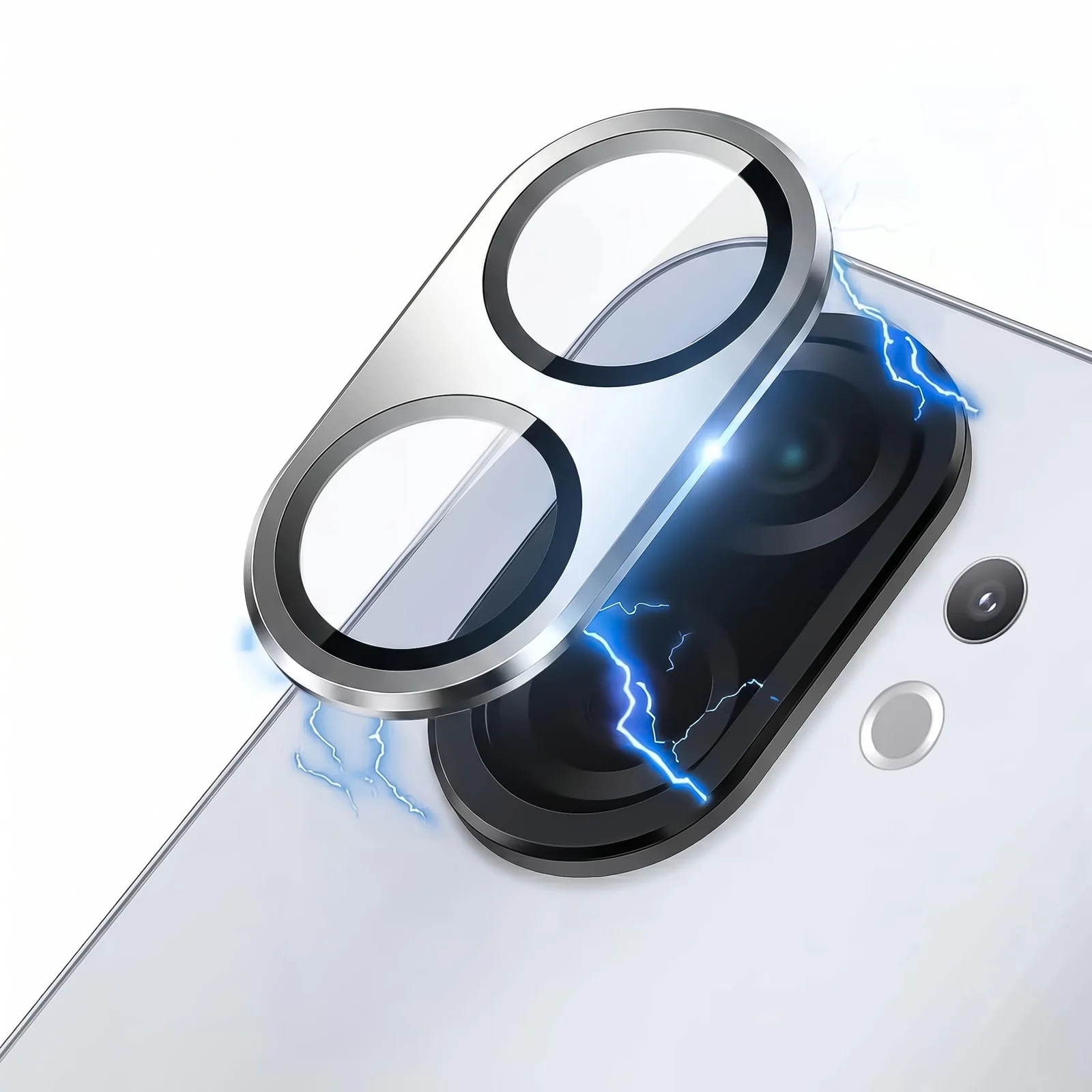 DL3 Mobilak Camera Lens Protector for vivo V60 5G Accessories, 9H Tempered Glass Metal Individual Ring Camera Cover Screen Protector, Case Friendly, Anti Scratch