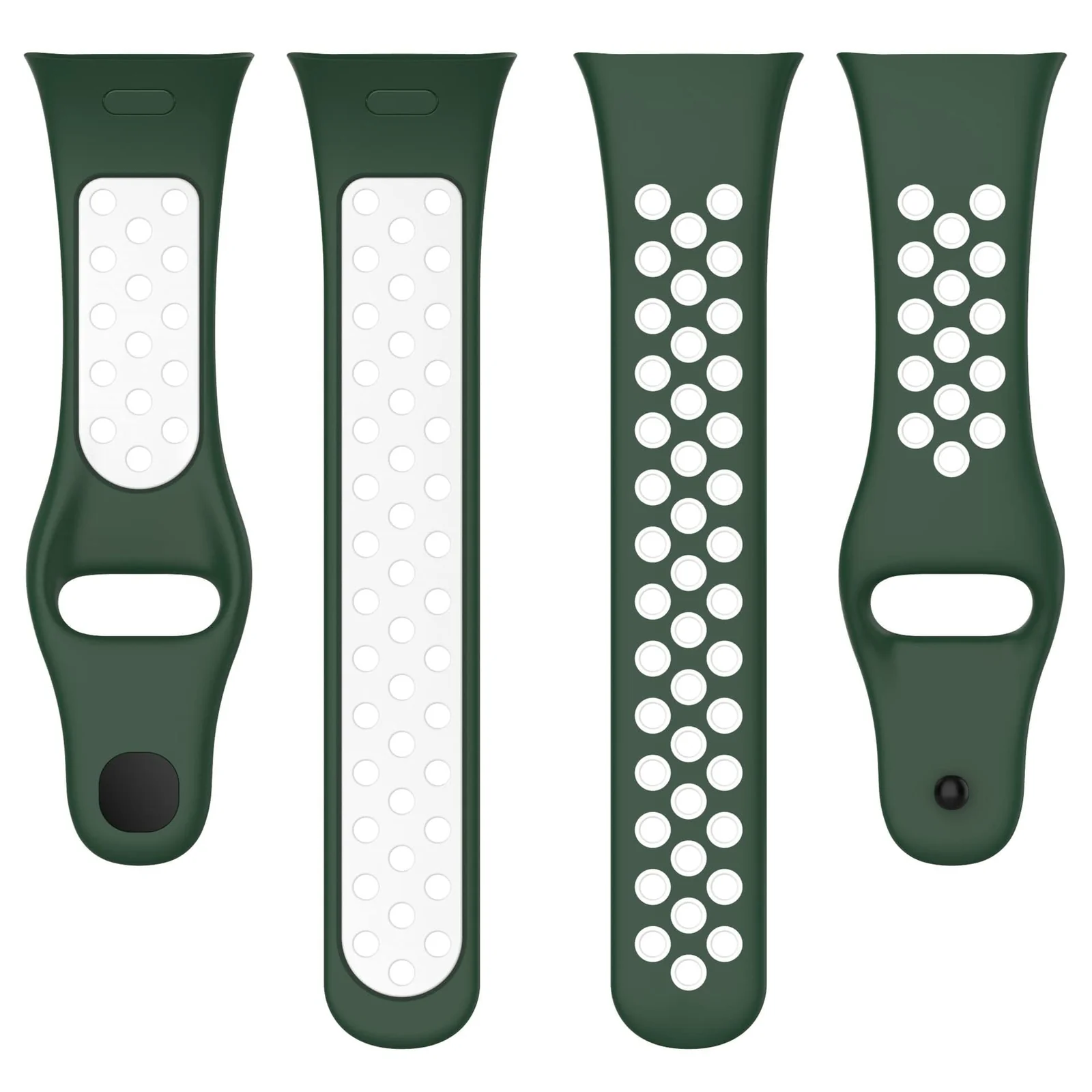 DL3 Mobilak Strap For Xiaomi Redmi Watch 3 (Not for Redmi Watch 3 Lite/Active), [Breathable] Soft Silicone Strap, Two Tone Band, Silicone Replacement Strap - Black