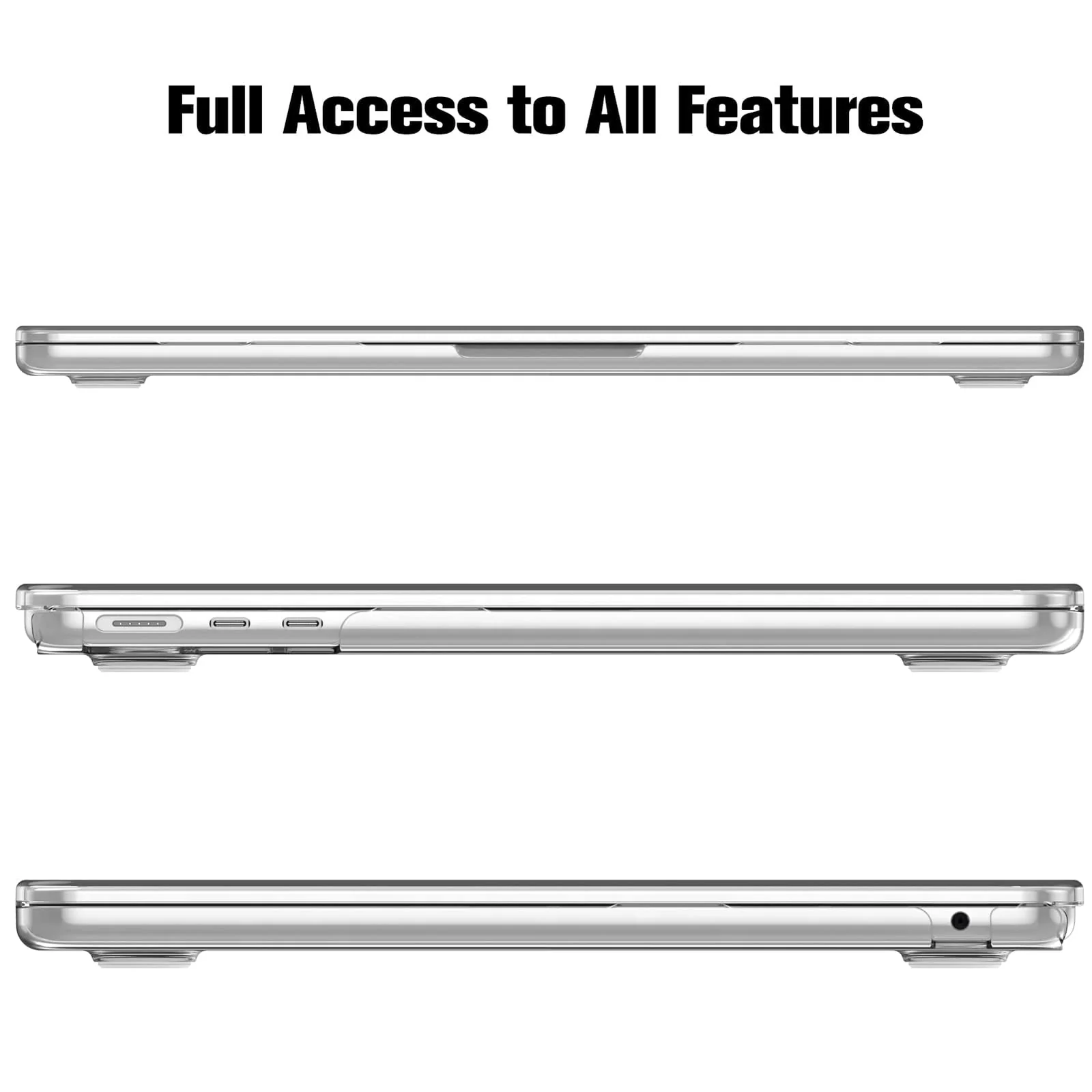 DL3 Mobilak Compatible with MacBook Pro 15 Case 2019 2018 2017 2016 Release A1990 A1707 with Touch Bar and Touch ID, Plastic Hard Case Shell Cover - Clear