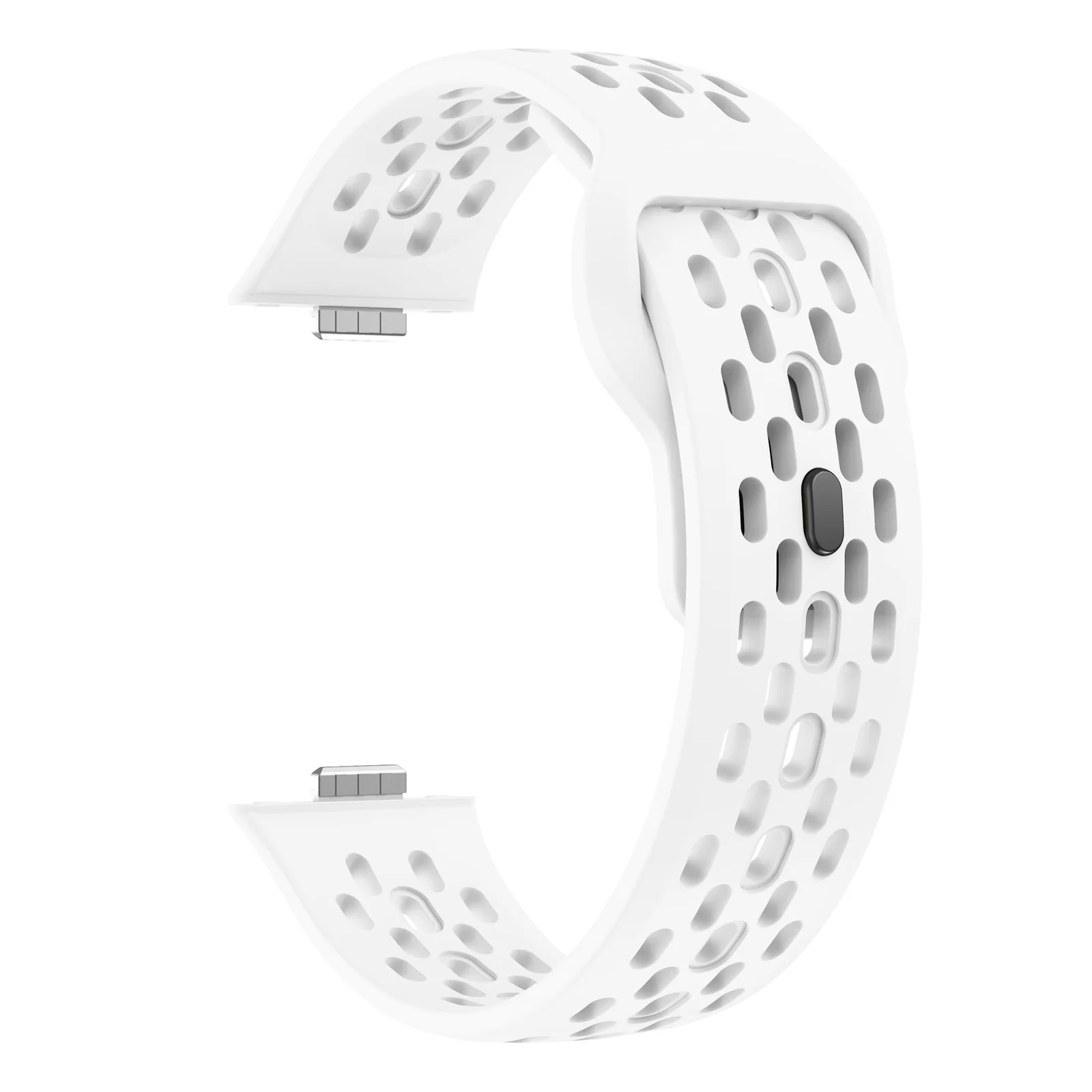 DL3 Mobilak Silicone Mesh Breathable Straps for Huawei Watch Fit 4 Pro Strap. Wristband Bands Bracelet Sports Bracelet Quick Release Adjustable Armband for Huawei Watch Fit 4/Fit 3 - White