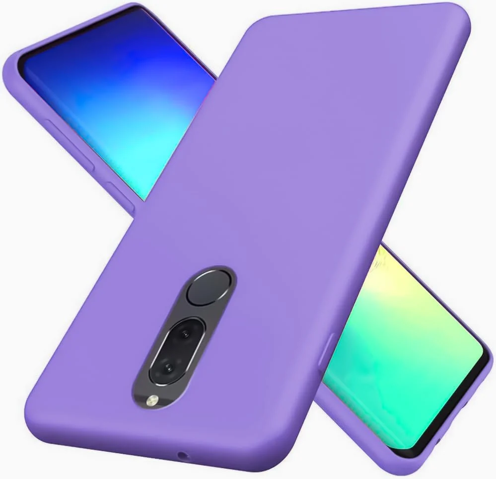 DL3 Mobilak Huawei Mate 10 Lite Case, Soft Flexible Silicone Gel Rubber Bumper Cover, Full Body Shockproof Protective Phone Case - Light Purple