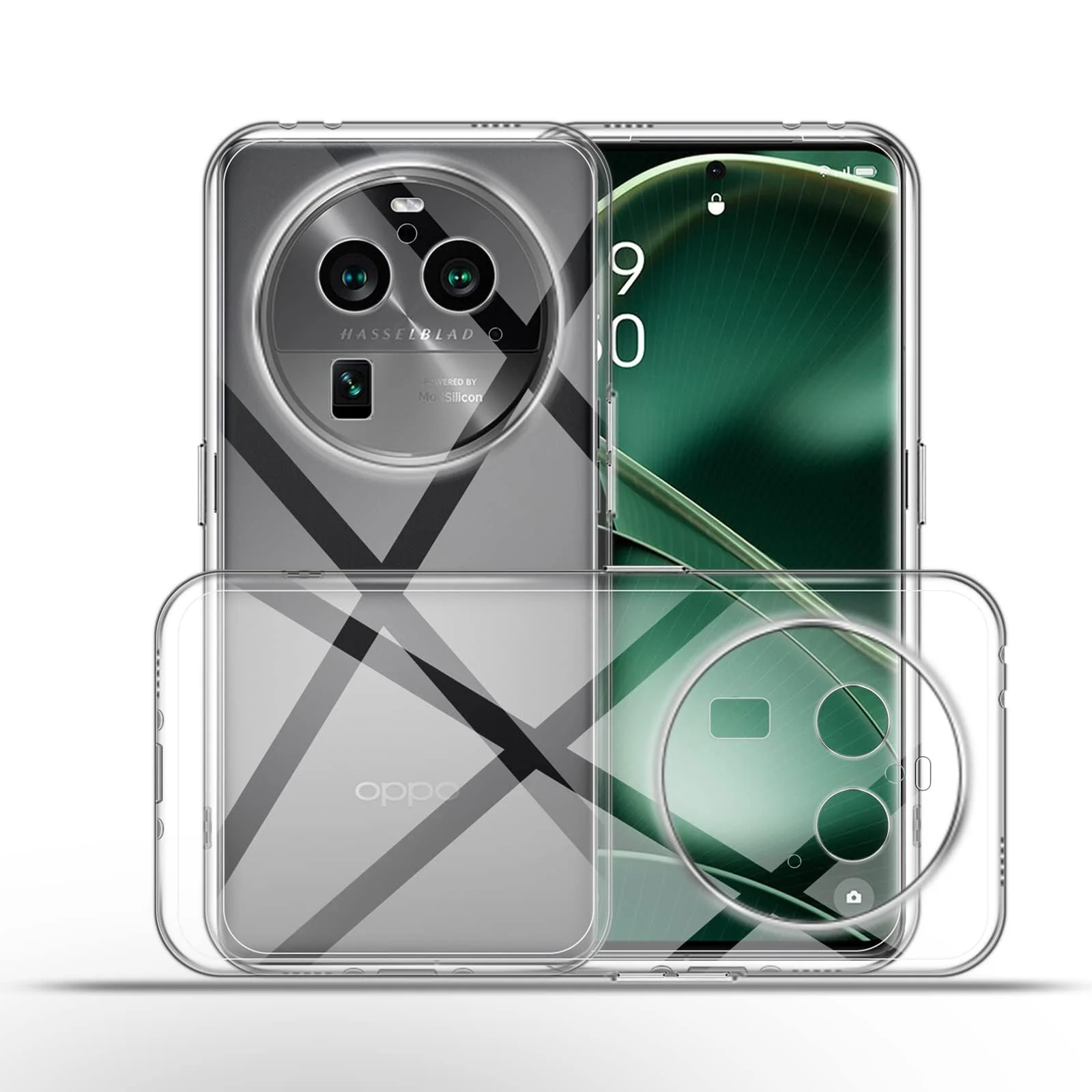 DL3 Mobilak Case Compatible with OPPO Find X6 Pro 5G Case Crystal Soft TPU Gel Case Flexible Silicone Anti-Scratch Camera Protection TPU Cover - Clear