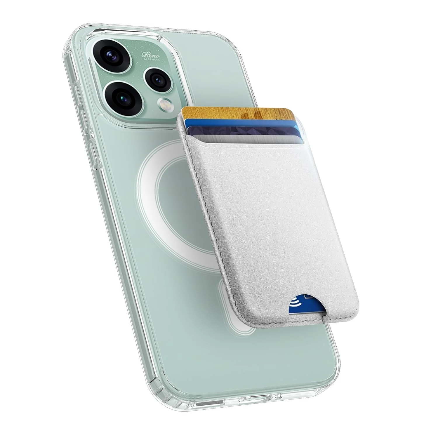 MOBIGON Slim Magnetic MagSafe-Compatible Phone Case for OPPO Reno 15 5G, Clear