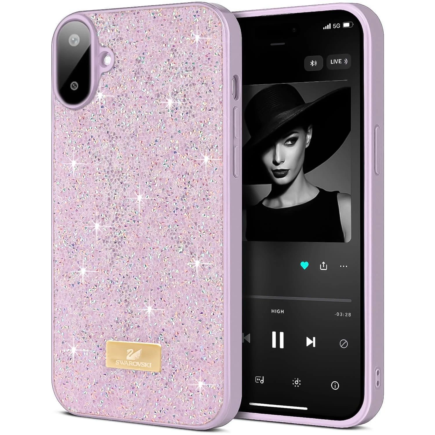 5.5 — DL3 Mobilak Glitter Rhinestone Protective Case for Samsung Galaxy A07 4G with Shockproof Design