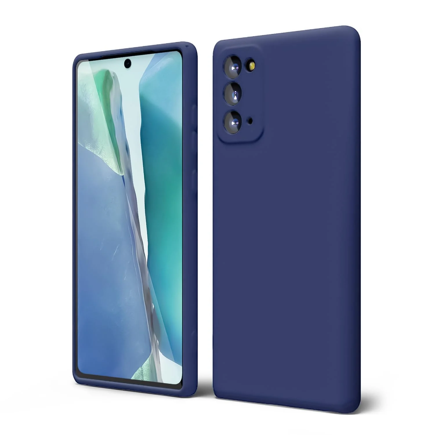 "DL3 Mobilak Liquid Silicone Case for Samsung Galaxy Note 20 5G (6.7""), Shock-absorbing protection, Scratch-resistant surface, Soft microfiber lining - Blue 2"
