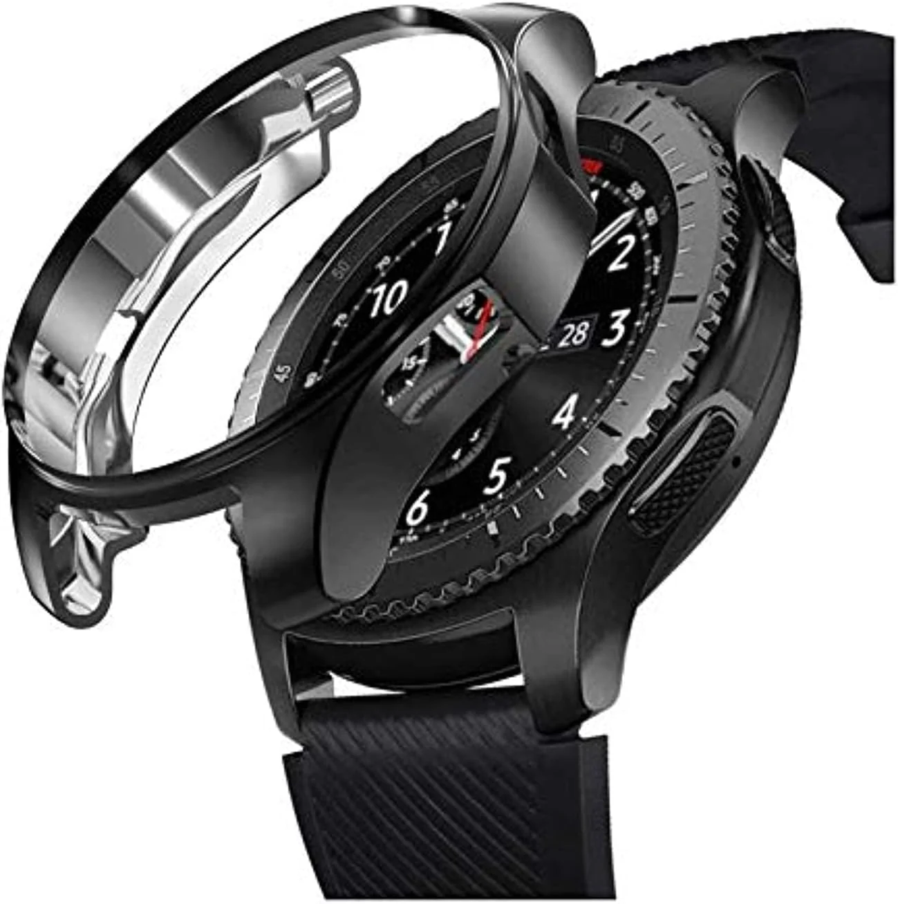 DL3 Mobilak Case Compatible with samsung galaxy 46mm Gear S3 Case All-Around Screen Protector Watch Soft TPU Shockproof Cover Slim Guard Thin Bumper Shell Protector