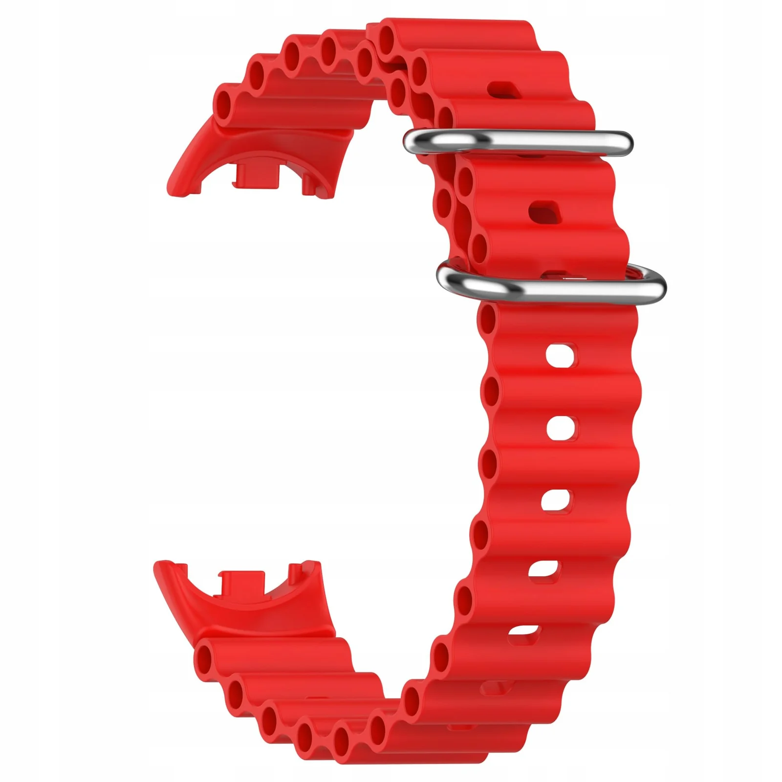 DL3 Mobilak Ocean Band for Xiaomi Mi Band 9 / Xiaomi Mi Band 8, Adjustable Silicone Stretchy Sport Strap Women Men Replacement Wristband For Xiaomi Smart Band 8 / Xiaomi Smart Band 9 - Red