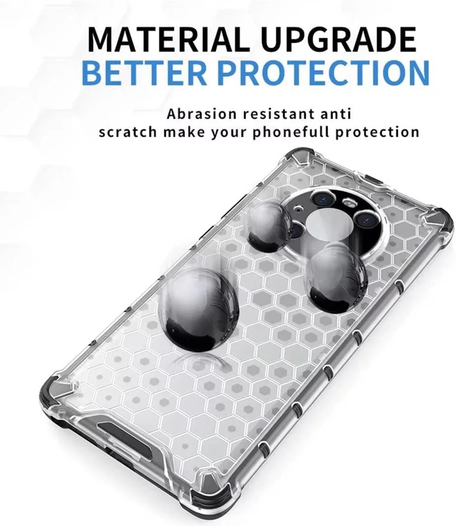 DL3 Mobilak Honeycomb Protective Case for OPPO A77 5G / A57 5G / OnePlus Nord N300, Shock-absorbing protection, Transparent design, Slim, lightweight profile - Clear