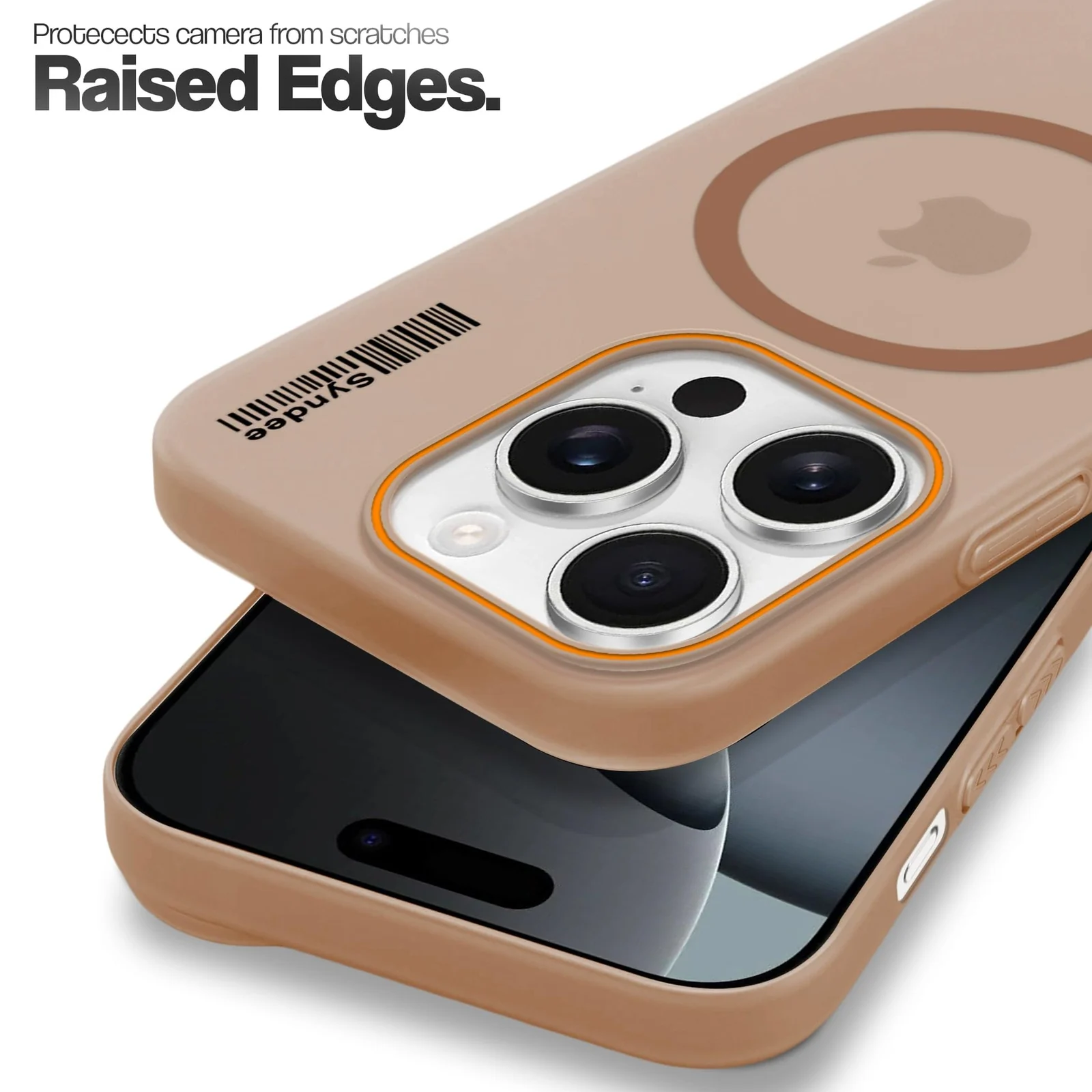 DL3 Mobilak Translucent Matte Case for iPhone 16 Pro Max 6.9-inch, Compatible with MagSafe accessories, Shock-absorbing protection, Integrated ring holder - Brown