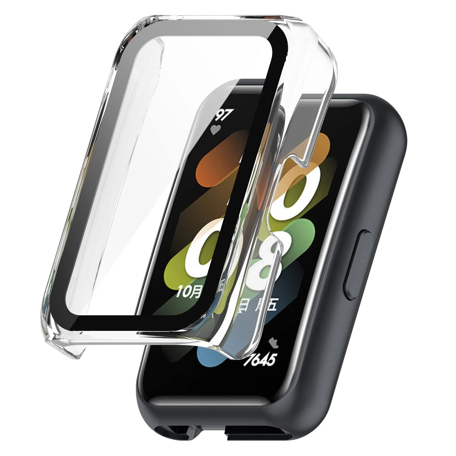 DL3 MOBILAK Full-Coverage Watch Case with Tempered Glass for Huawei Band 6 / Honor Band 6 / Band 7
