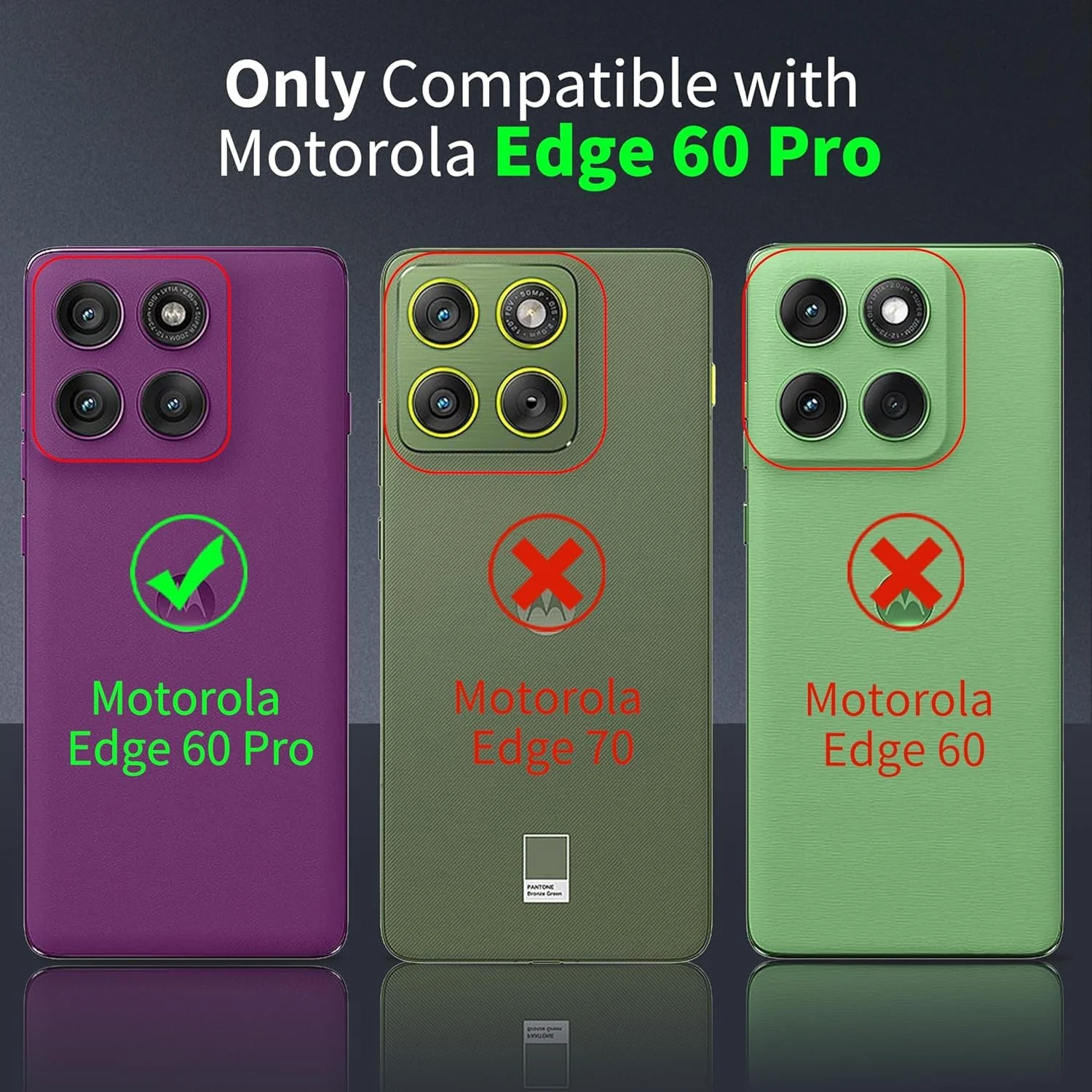 DL3 Mobilak Case Compatible with Motorola Edge 60 Pro, Cover Silicone TPU Gorilla Anti-shock Protector Camera Shockproof Corners - Clear