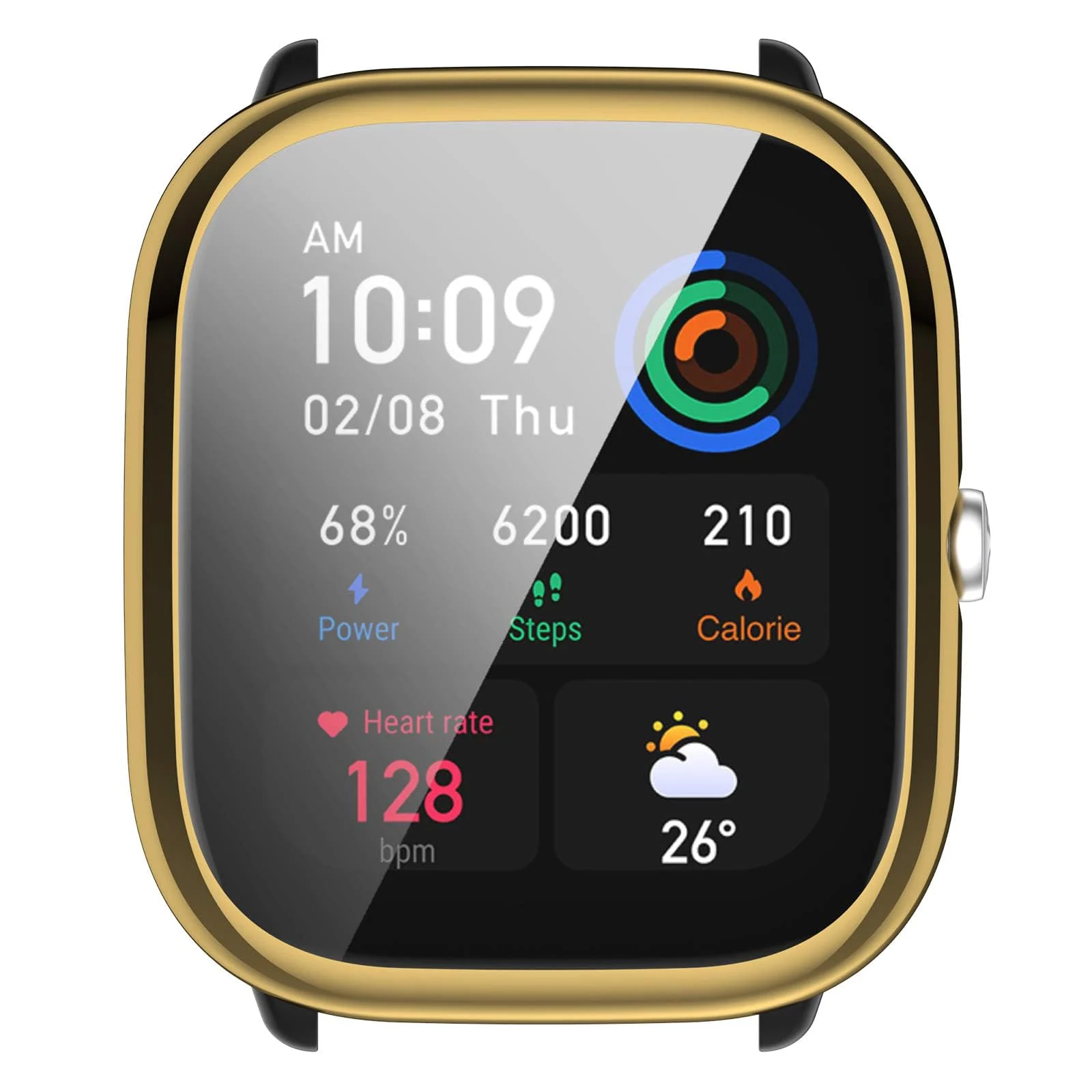 DL3 Mobilak Case Compatible with Amazfit GTS 4 Mini (Not for GTS4) Case All-Around Screen Protector Watch Soft TPU Shockproof Cover Slim Guard Thin Bumper Shell Protector - Gold