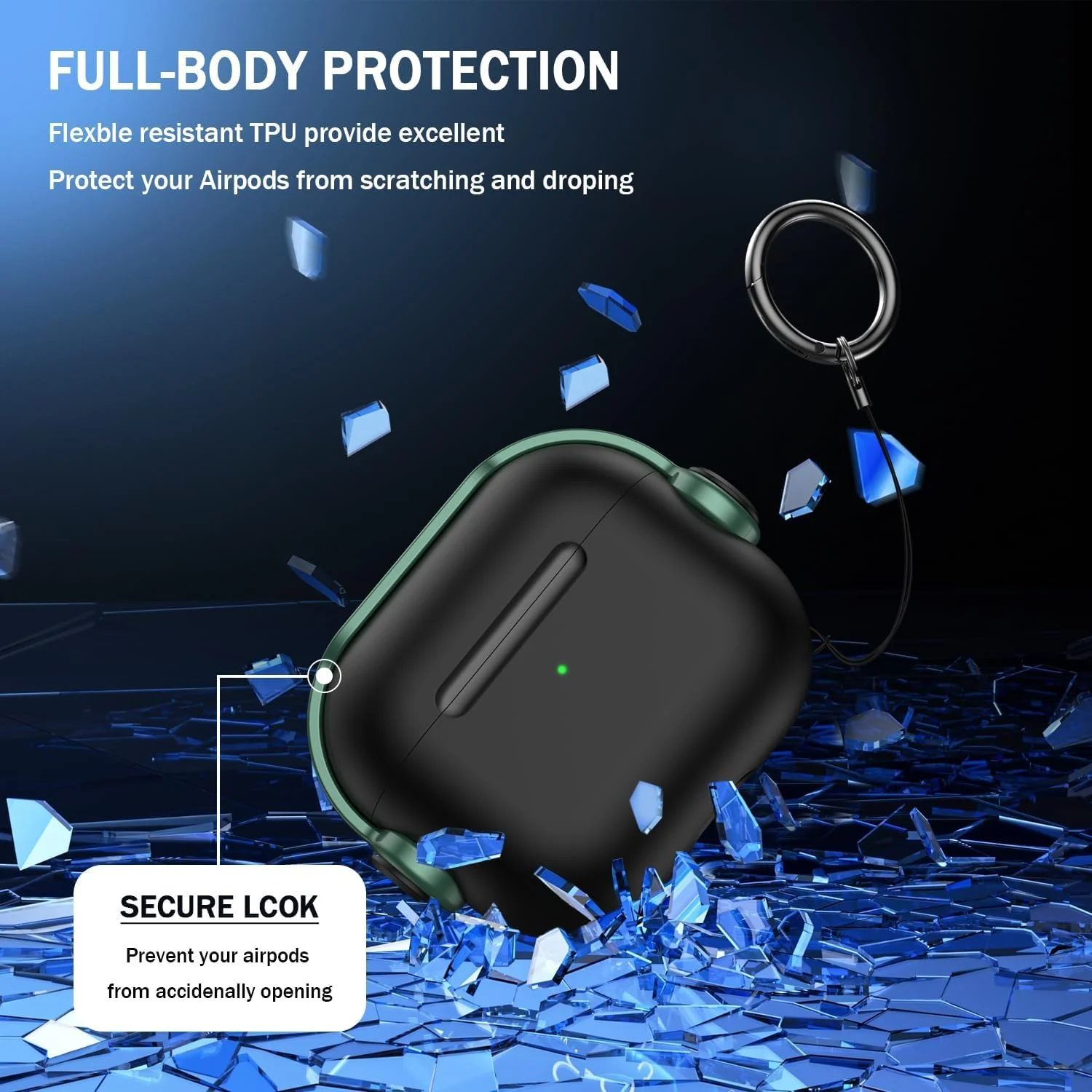 DL3 Mobilak Protective Case for AirPods Pro Skin Case Compatible with AirPods Pro 2019 - Black Army Green