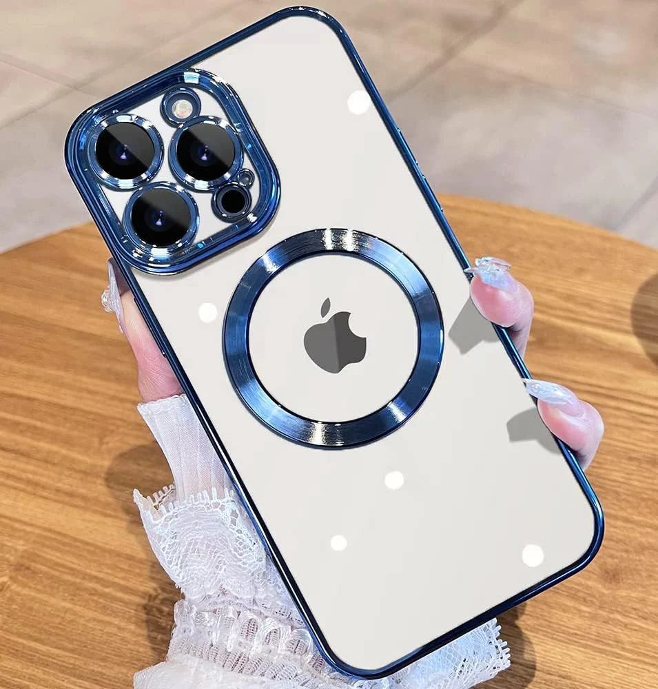 DL3 Mobilak Plated-Edge TPU Protective Case with Camera Protection for iPhone 11 Pro Max - Blue