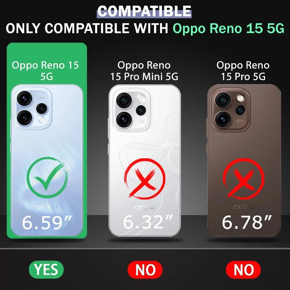 Mobigon Case Compatible with OPPO Reno 15 5G, Case Crystal Soft TPU Gel Case Flexible Silicone Anti-Scratch Camera Protection TPU Cover - Clear