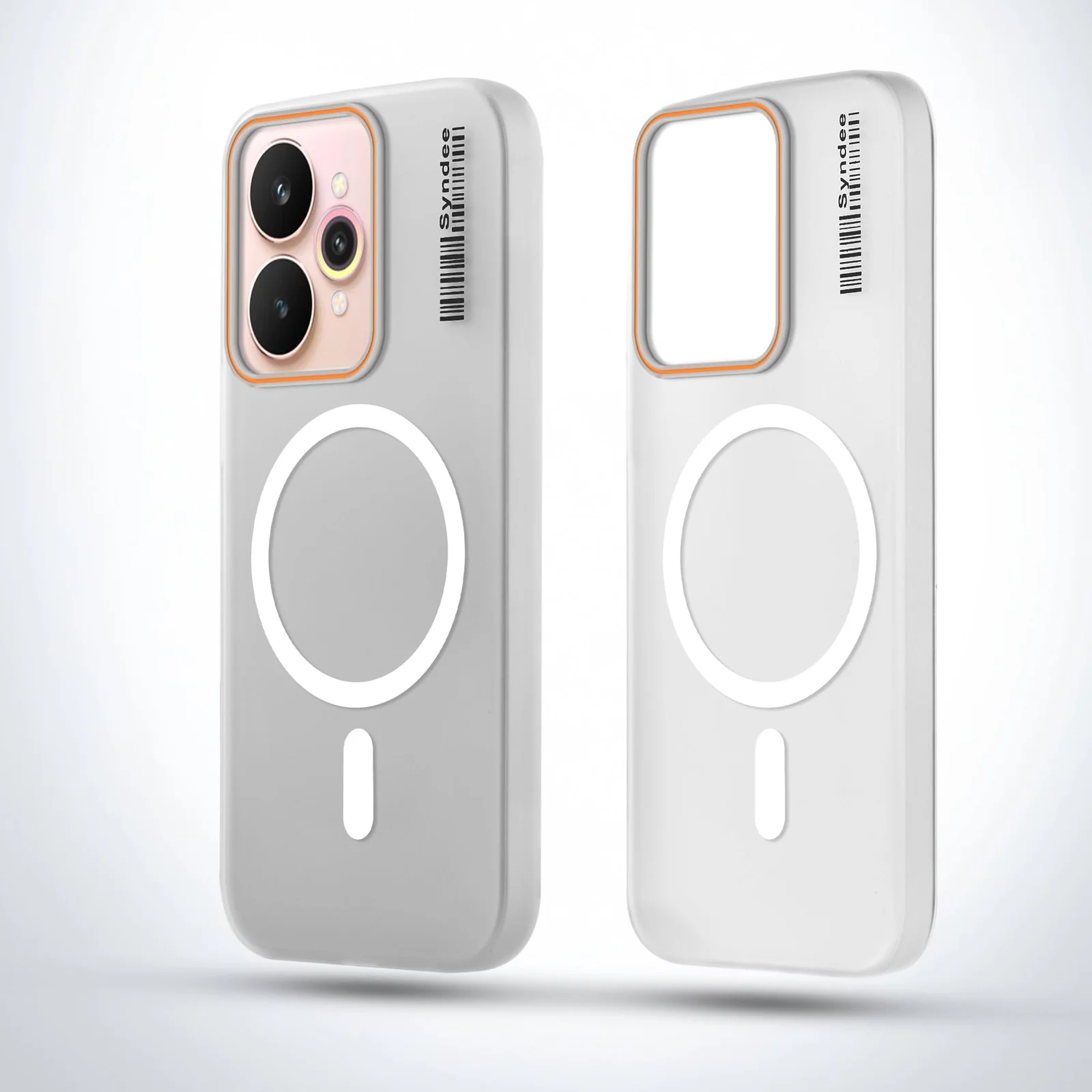 DL3 Mobilak Translucent Matte Case for realme 15 5G / realme 15 Pro 5G, Compatible with MagSafe accessories, Shock-absorbing protection, Integrated ring holder - Clear