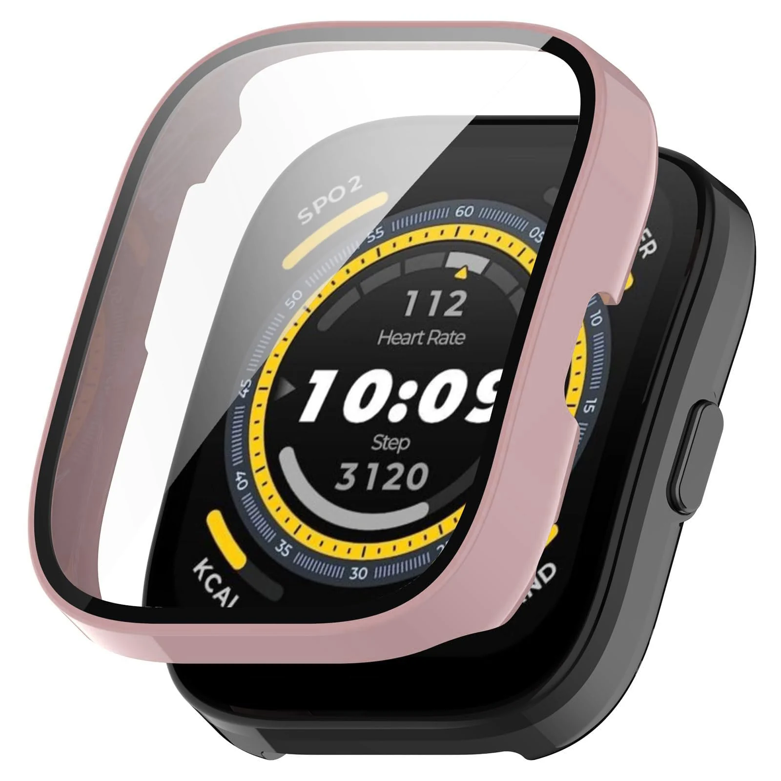 DL3 Mobilak Case with Screen Protector for Amazfit Bip 5, Bumper Full Coverage Hard PC Overall Protective Cover, Built-in Tempered Glass Film High Sensitivity For Amazfit Bip 5 (A2215)