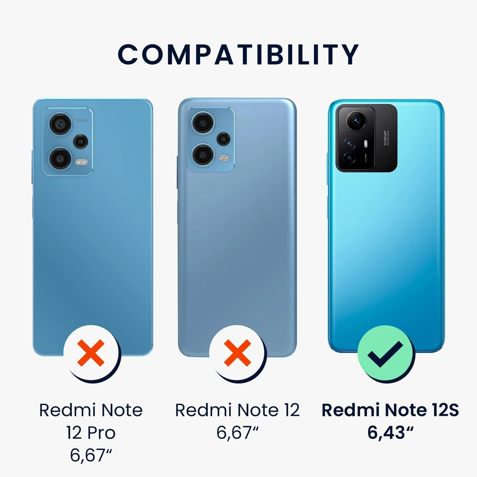 DL3 Mobilak Liquid Silicone Case for Xiaomi Redmi Note 12S, Shock-absorbing protection, Scratch-resistant surface, Soft microfiber lining - Midnight Blue