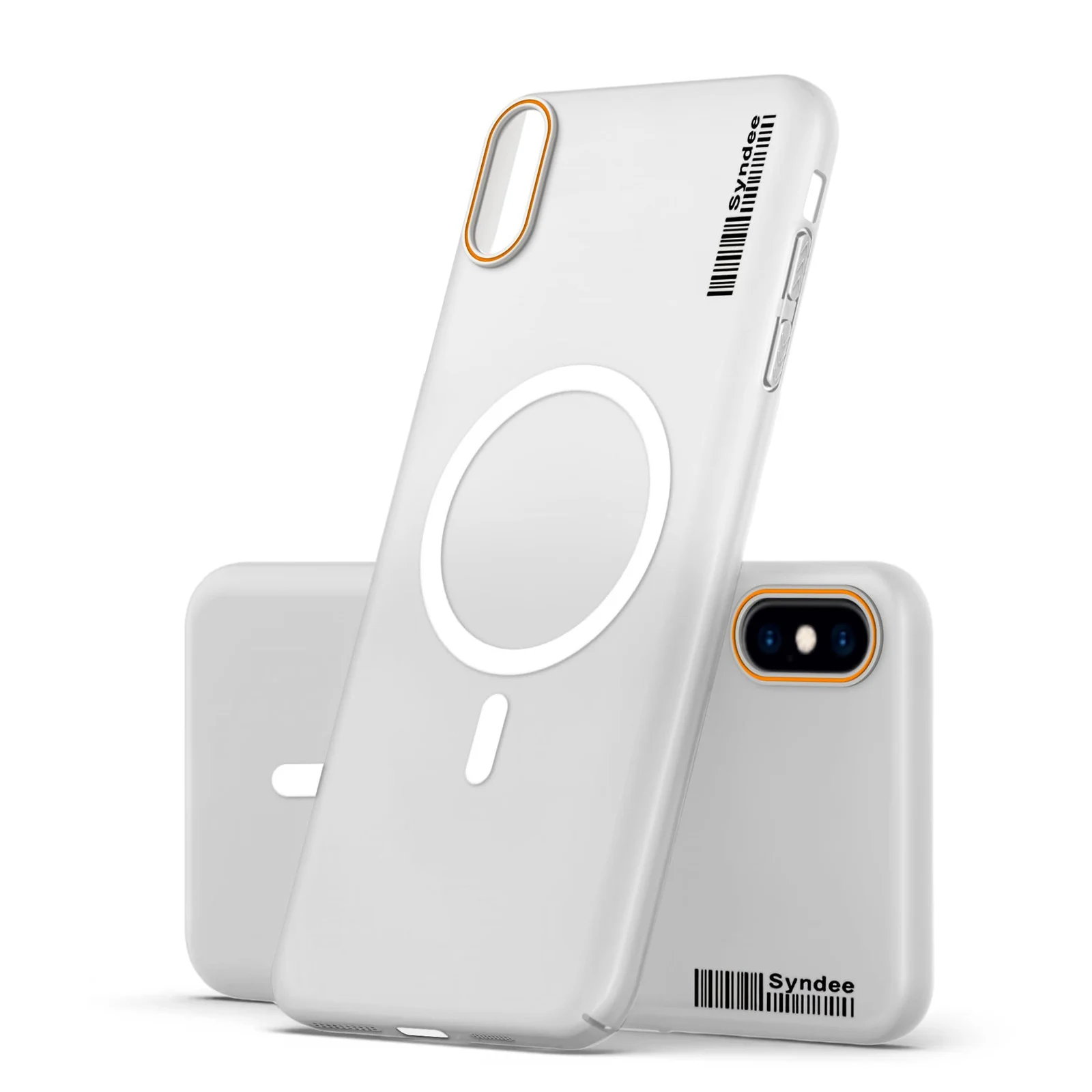 DL3 Mobilak Translucent Matte Case for iPhone X / iPhone XS, Compatible with MagSafe accessories, Shock-absorbing protection, Integrated ring holder - Clear