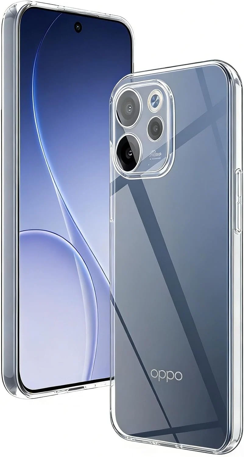 Mobigon Case Compatible with OPPO Reno 15F 5G / OPPO Reno 15 FS 5G, Case Crystal Soft TPU Gel Case Flexible Silicone Anti-Scratch Camera Protection TPU Cover - Clear