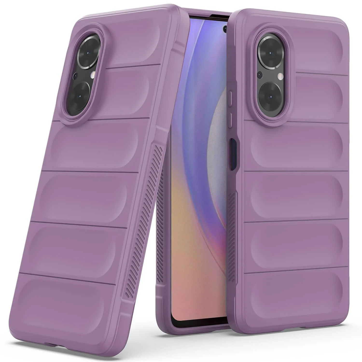 DL3 Mobilak Flexible Silicone and TPU Protective Case with Camera Protection for Huawei Nova 9 SE / Honor 50 SE - Purple