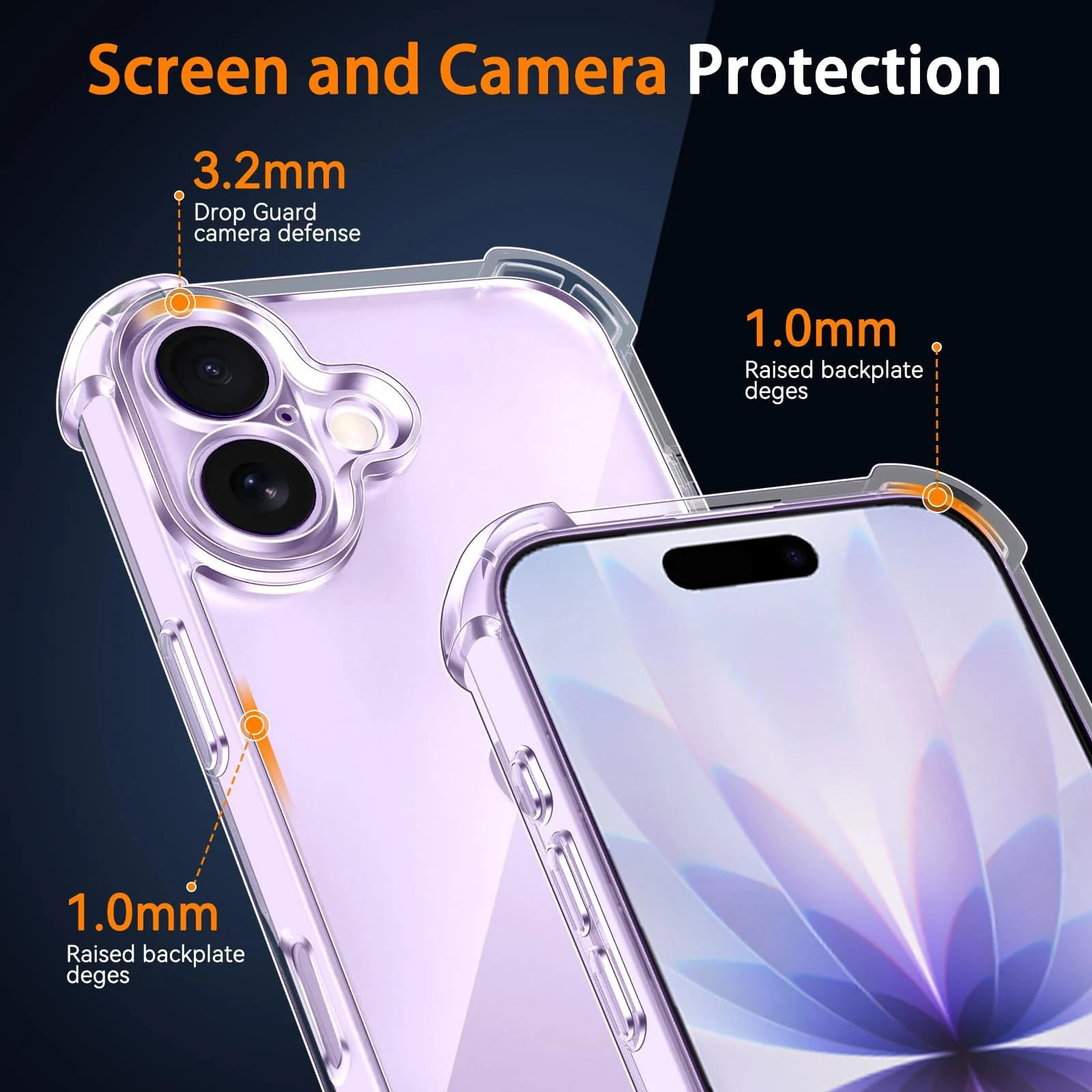 DL3 Mobilak Clear TPU Protective Case for iPhone 17 with Camera Protection and Shockproof Design - Clear