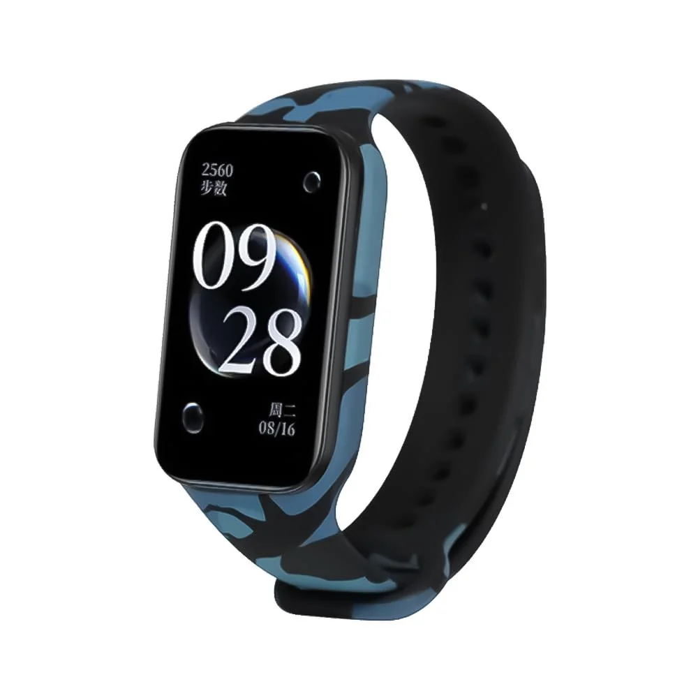 DL3 Mobilak Smart Watch Strap for Xiaomi Redmi Band 2, Sport Silicone Watch Band Wrist Strap, Replacement Bracelet Wristband Wrist Strap for Xiaomi Redmi Smart Band2 Accessories - Camouflage Blue